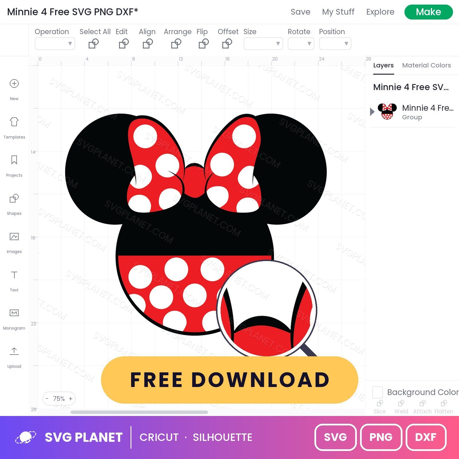 Minnie 4 Free SVG PNG DXF - Image 3