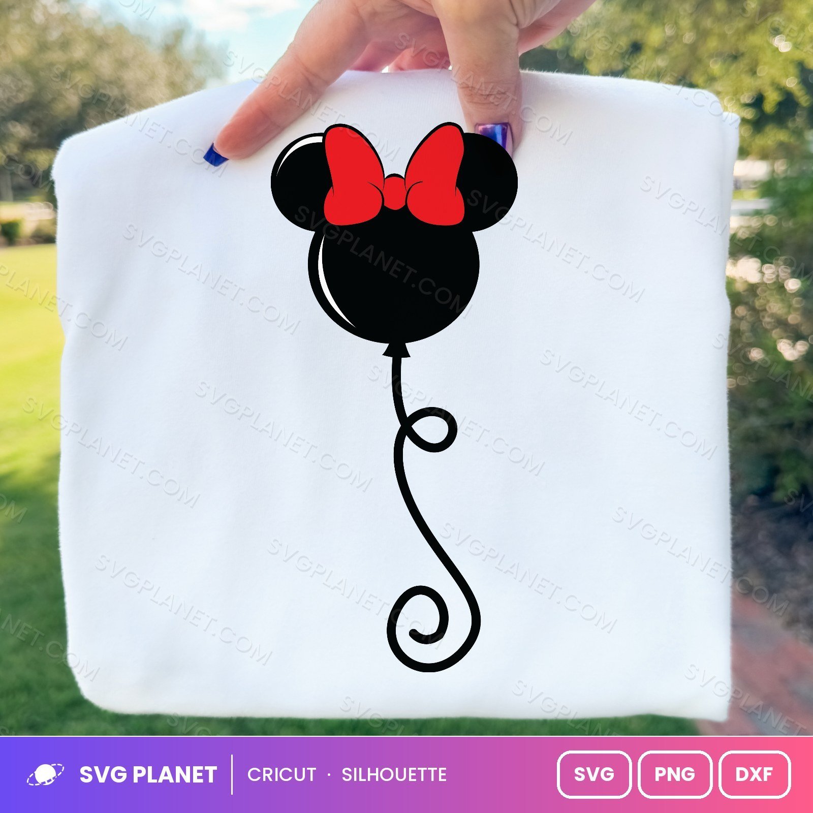 Minnie Balloon Free SVG PNG DXF