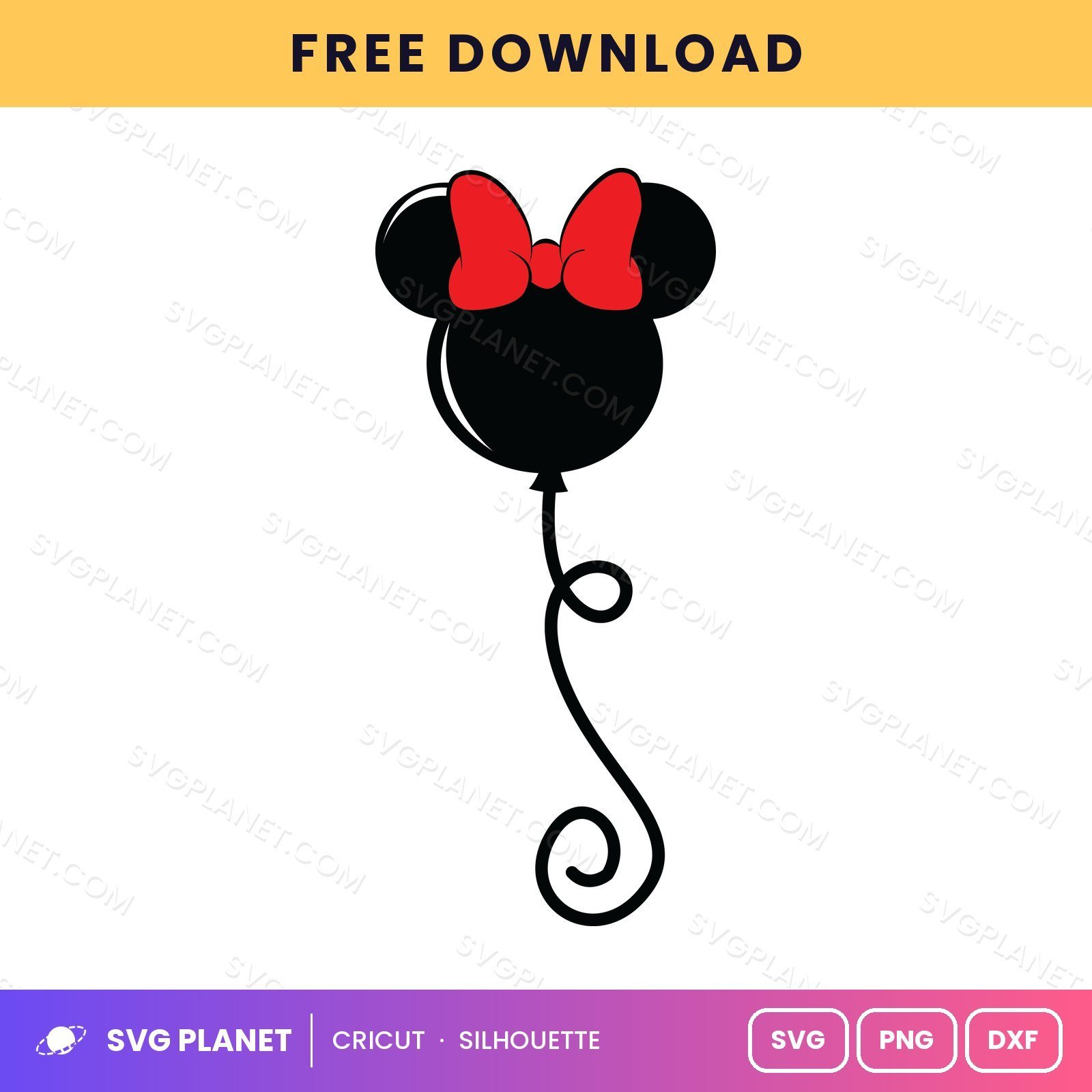 Minnie Balloon Free SVG PNG DXF - Image 2