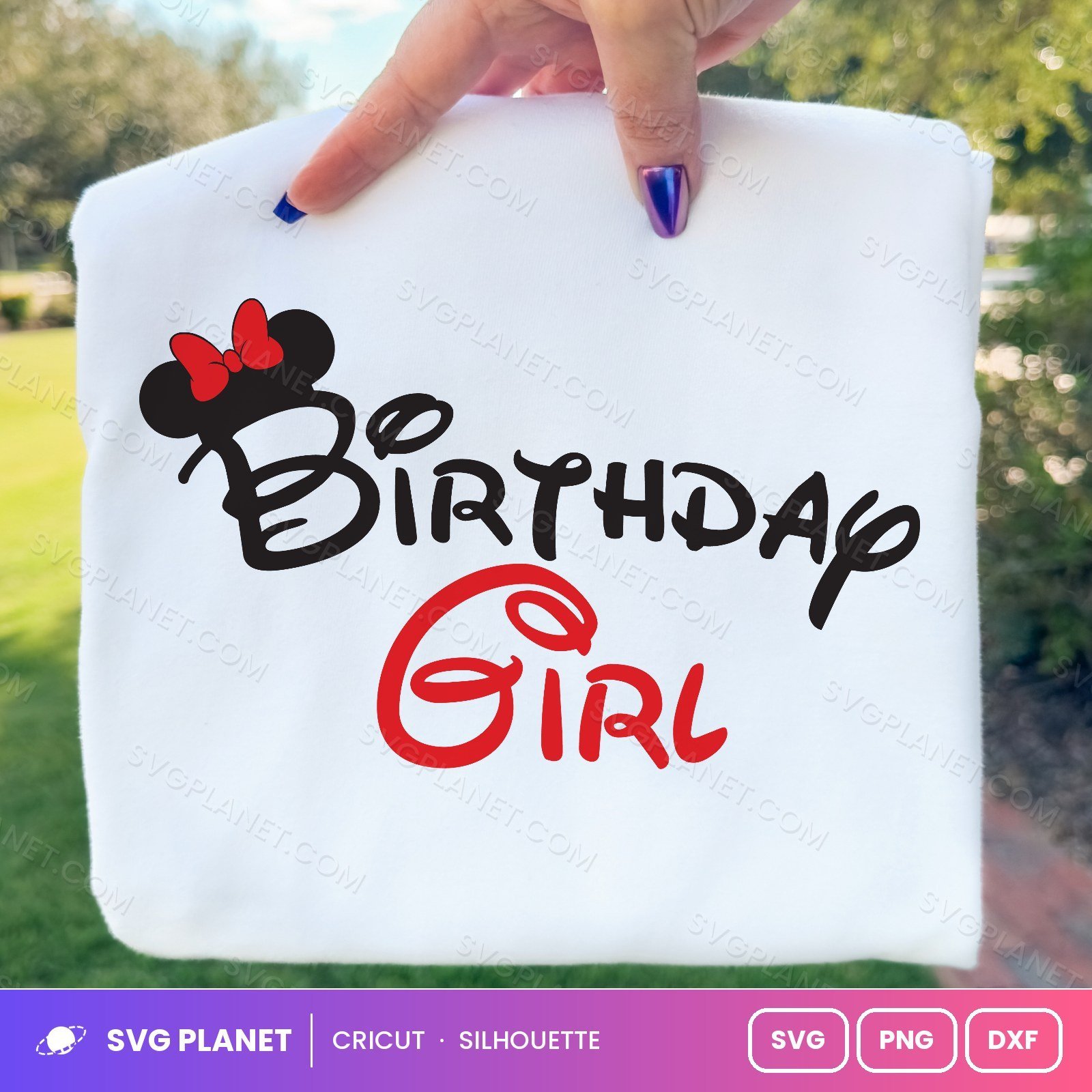 Minnie Birthday Girl Free SVG PNG DXF