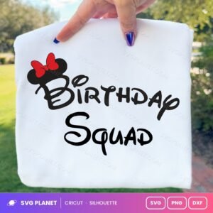 Minnie Birthday Squad Free SVG PNG DXF