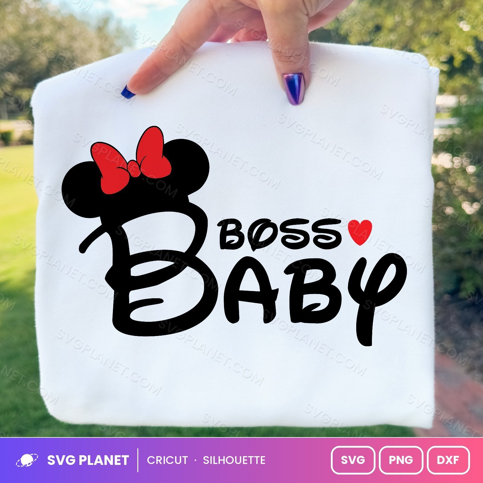 Minnie Boss Baby Free SVG PNG DXF