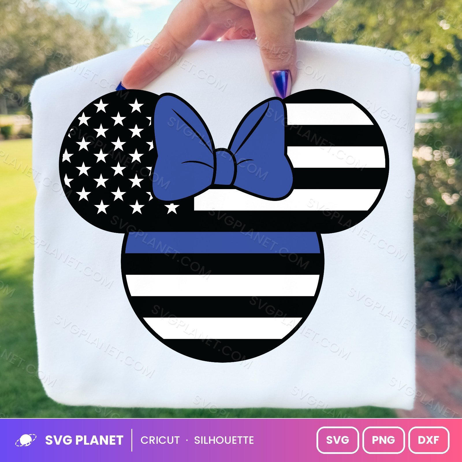 Minnie Flag Free SVG PNG DXF
