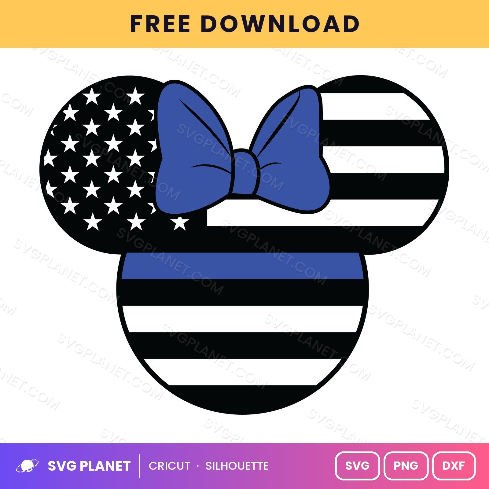 Minnie Flag Free SVG PNG DXF - Image 2