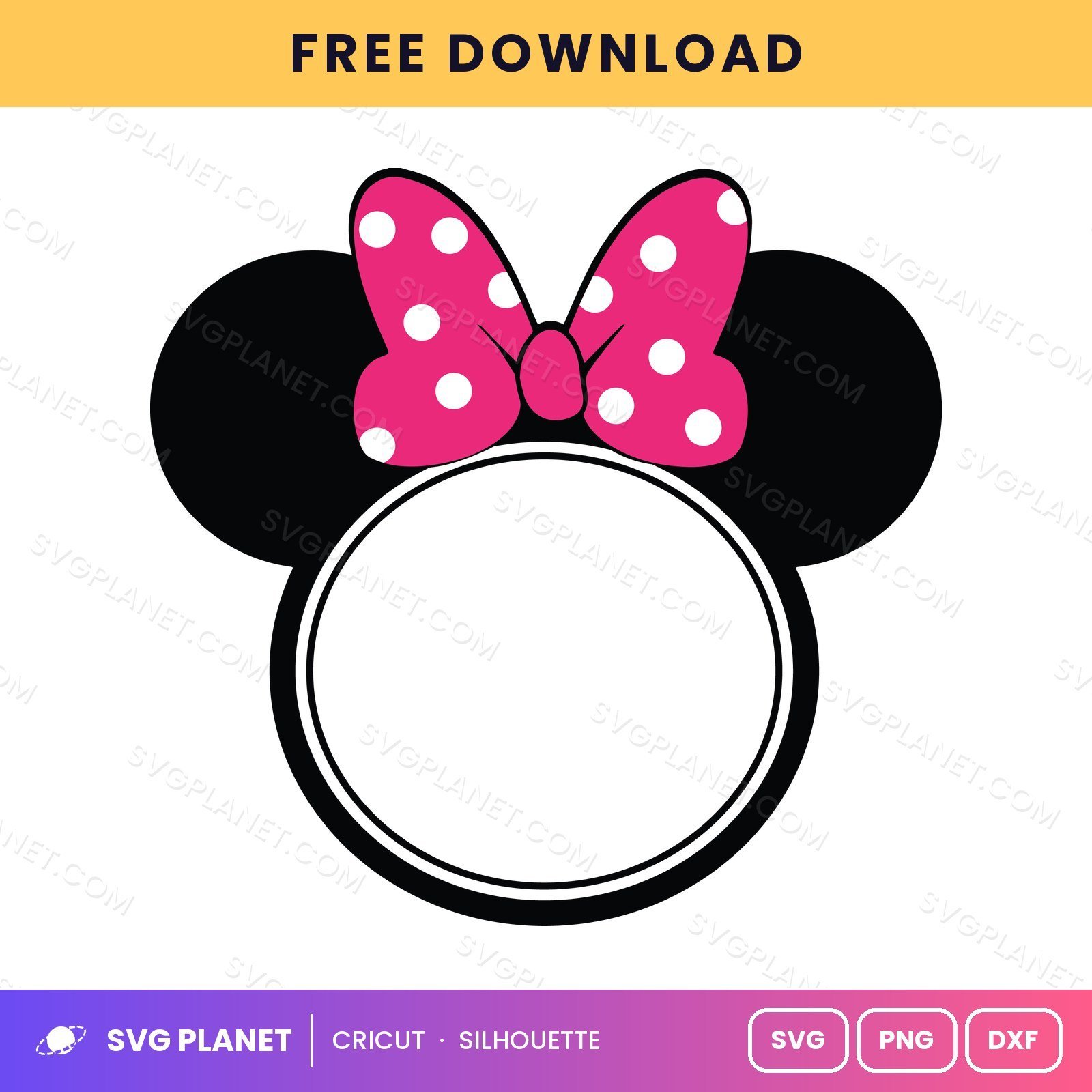 Minnie Free SVG PNG DXF - Image 2