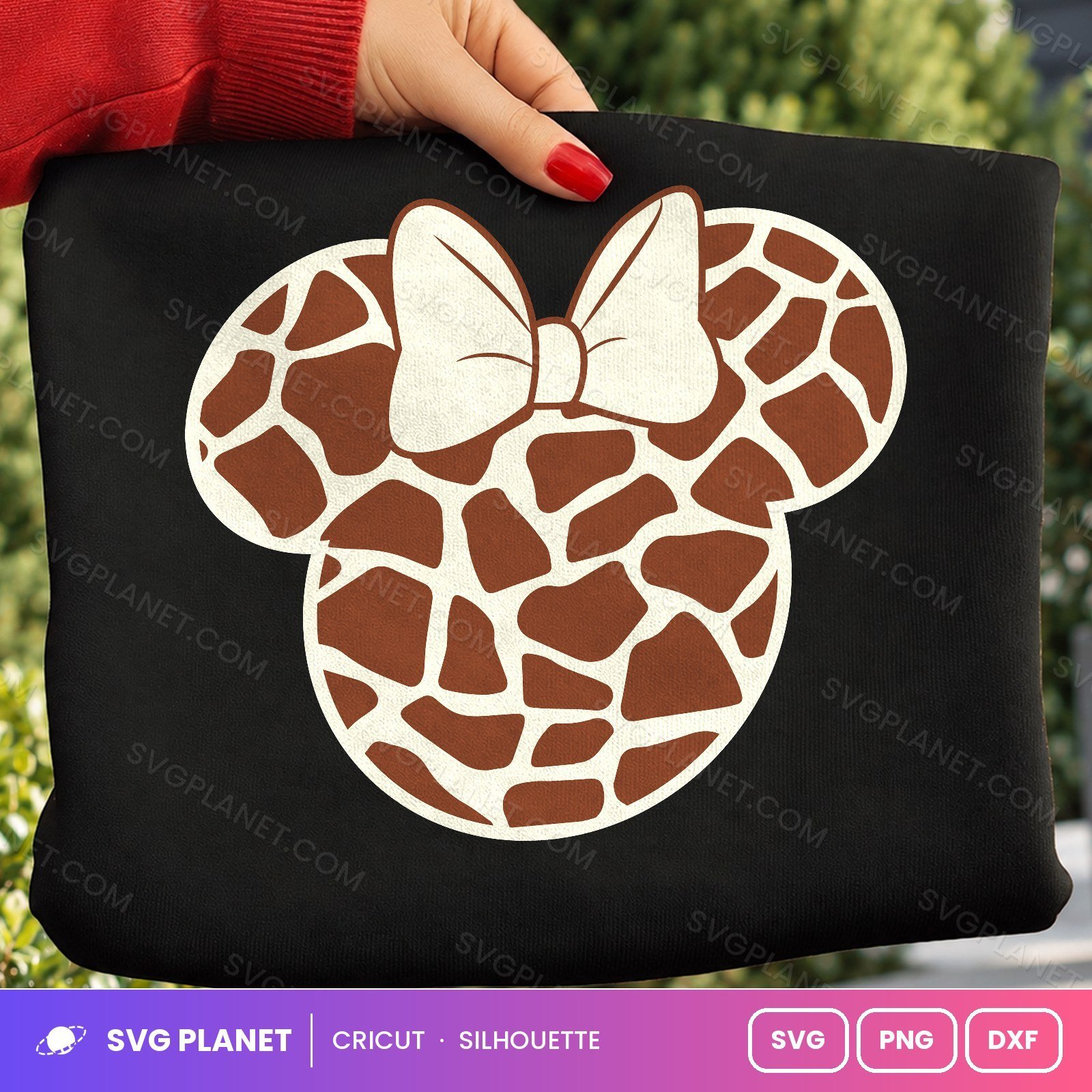 Minnie Giraffe Free SVG PNG DXF