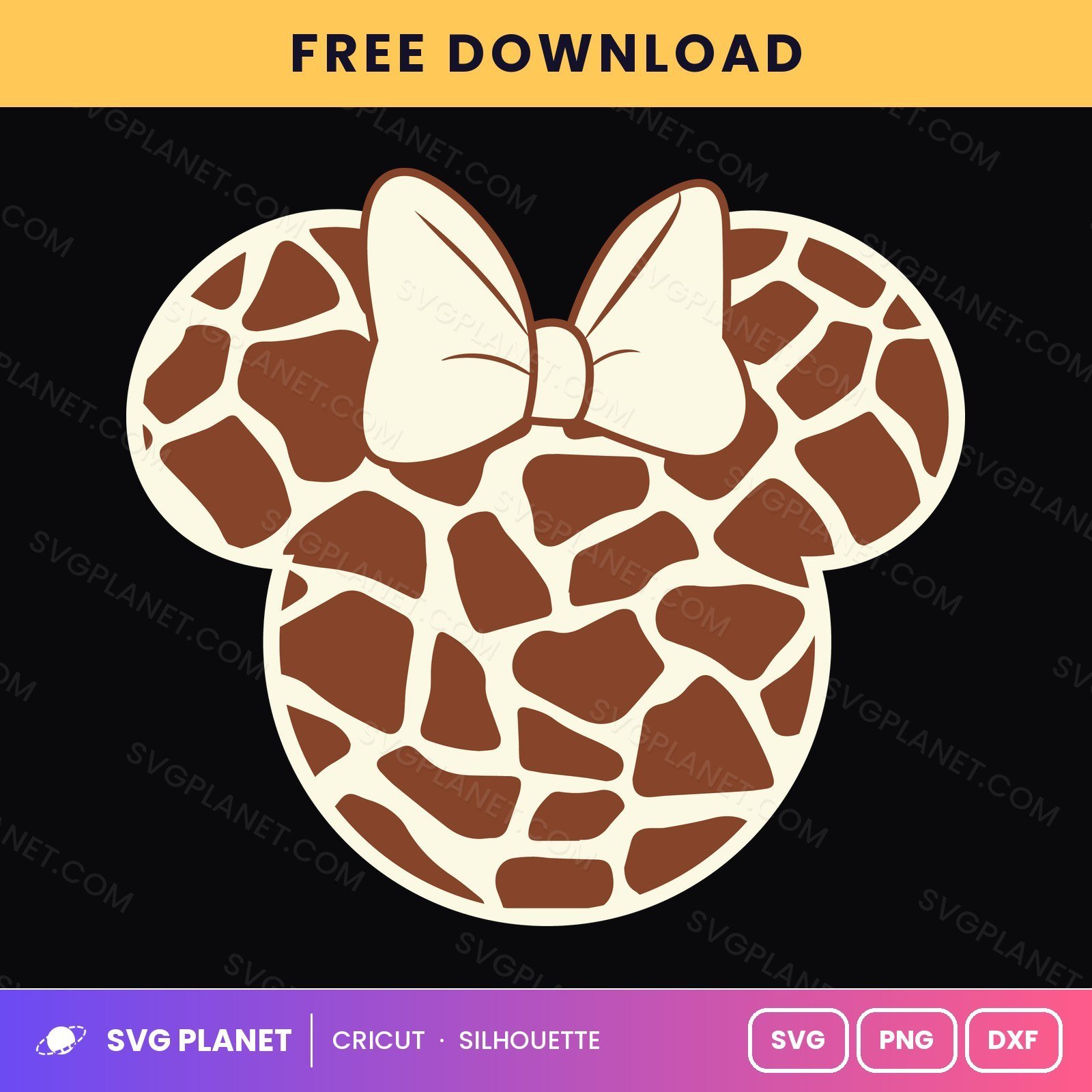Minnie Giraffe Free SVG PNG DXF - Image 2