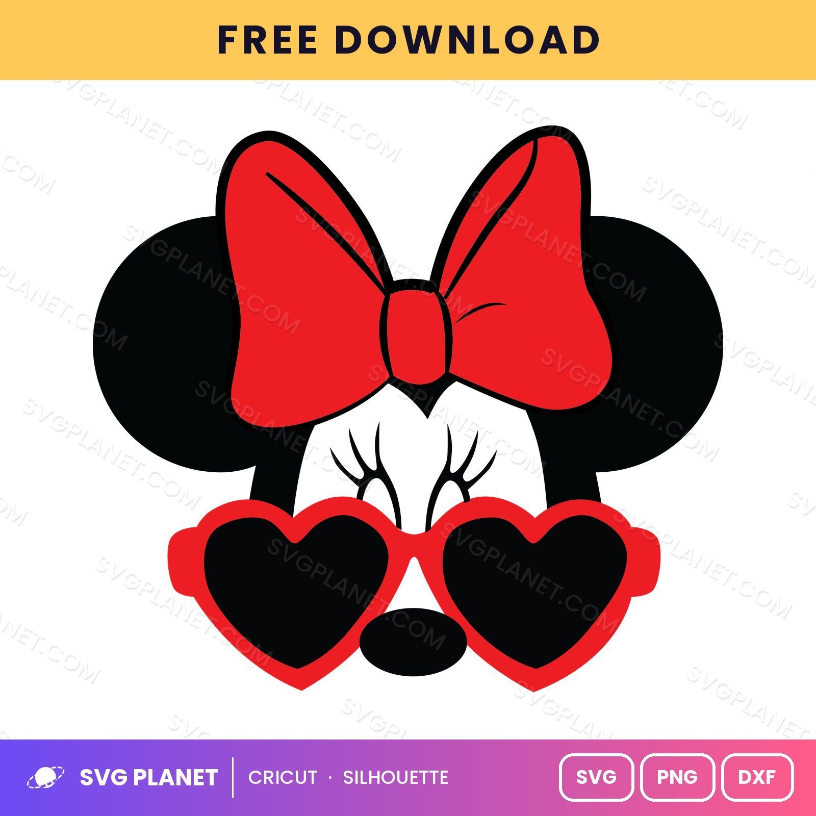 Minnie Glasses Free SVG PNG DXF - Image 2