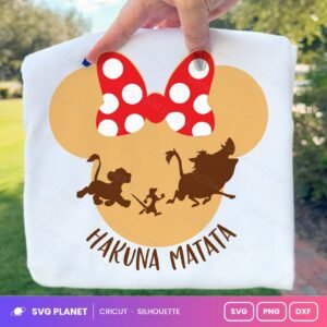 Minnie Hakuna Free SVG PNG DXF