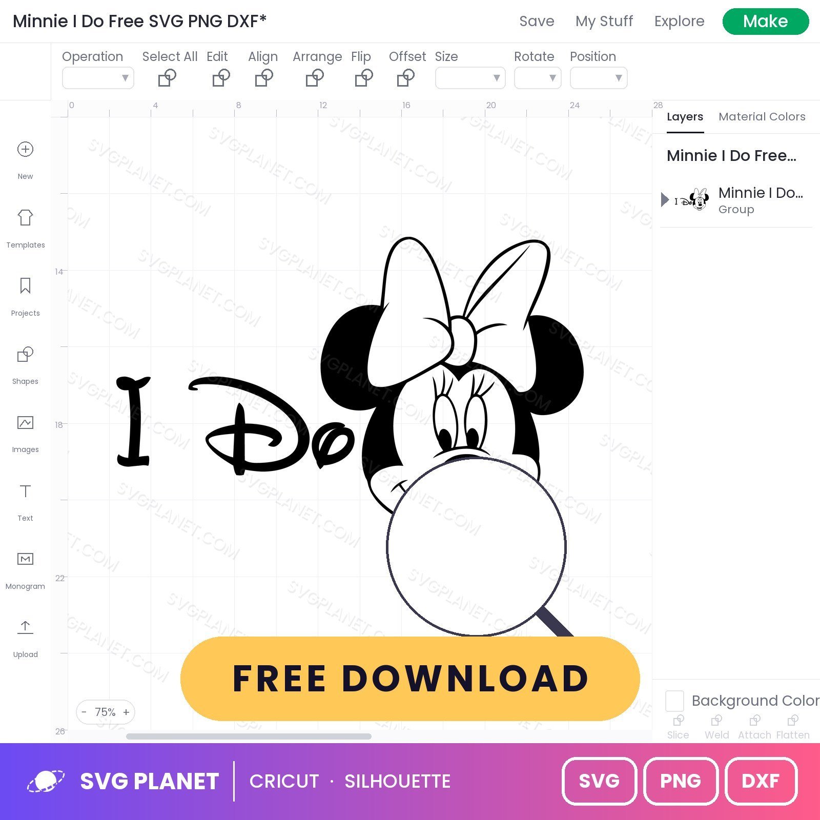 Minnie I Do Free SVG PNG DXF - Image 3