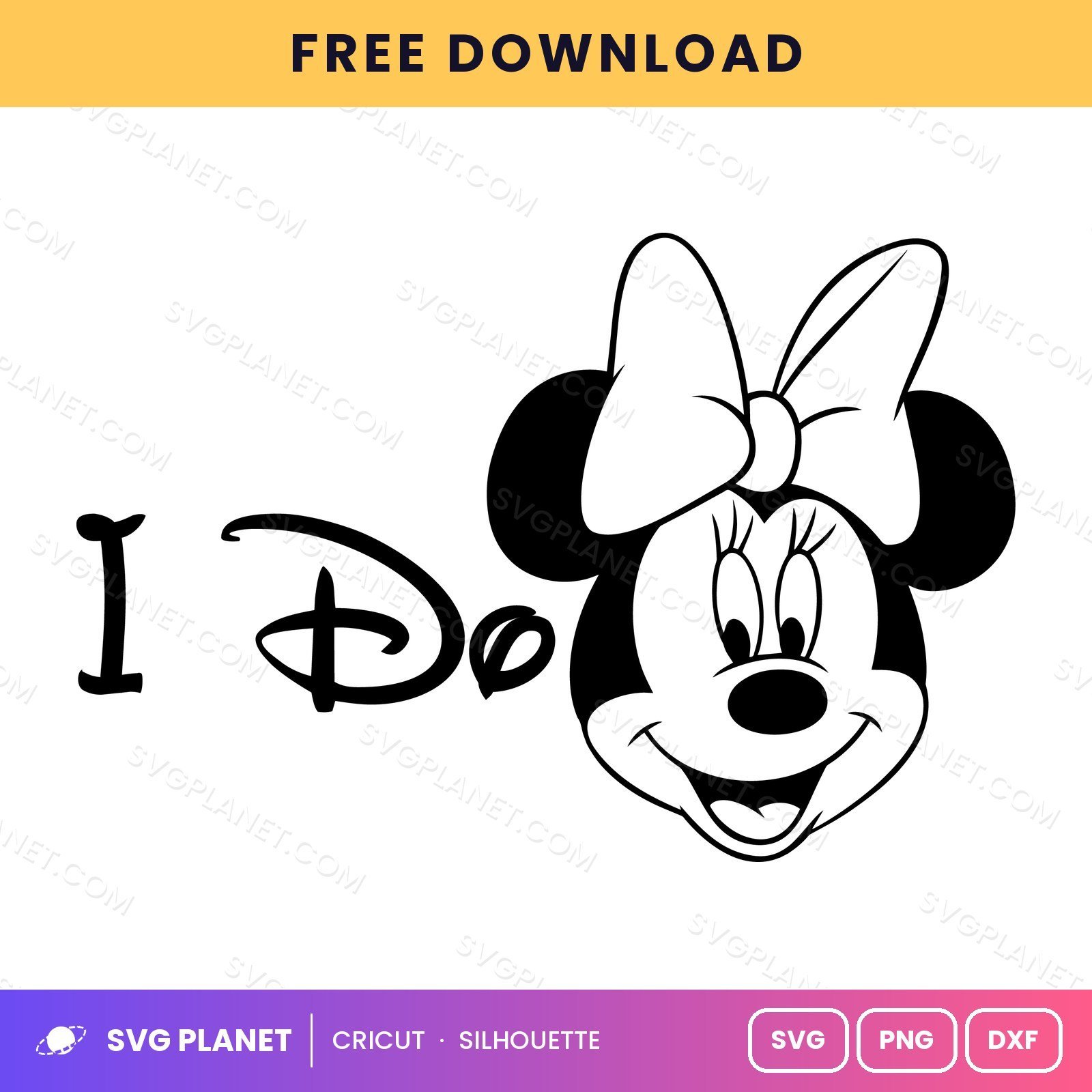 Minnie I Do Free SVG PNG DXF - Image 2