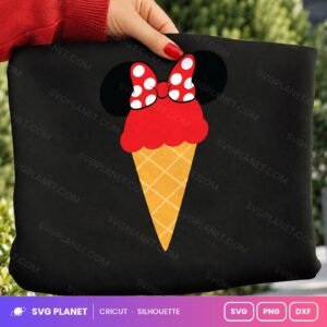 Minnie Ice Cream Free SVG PNG DXF