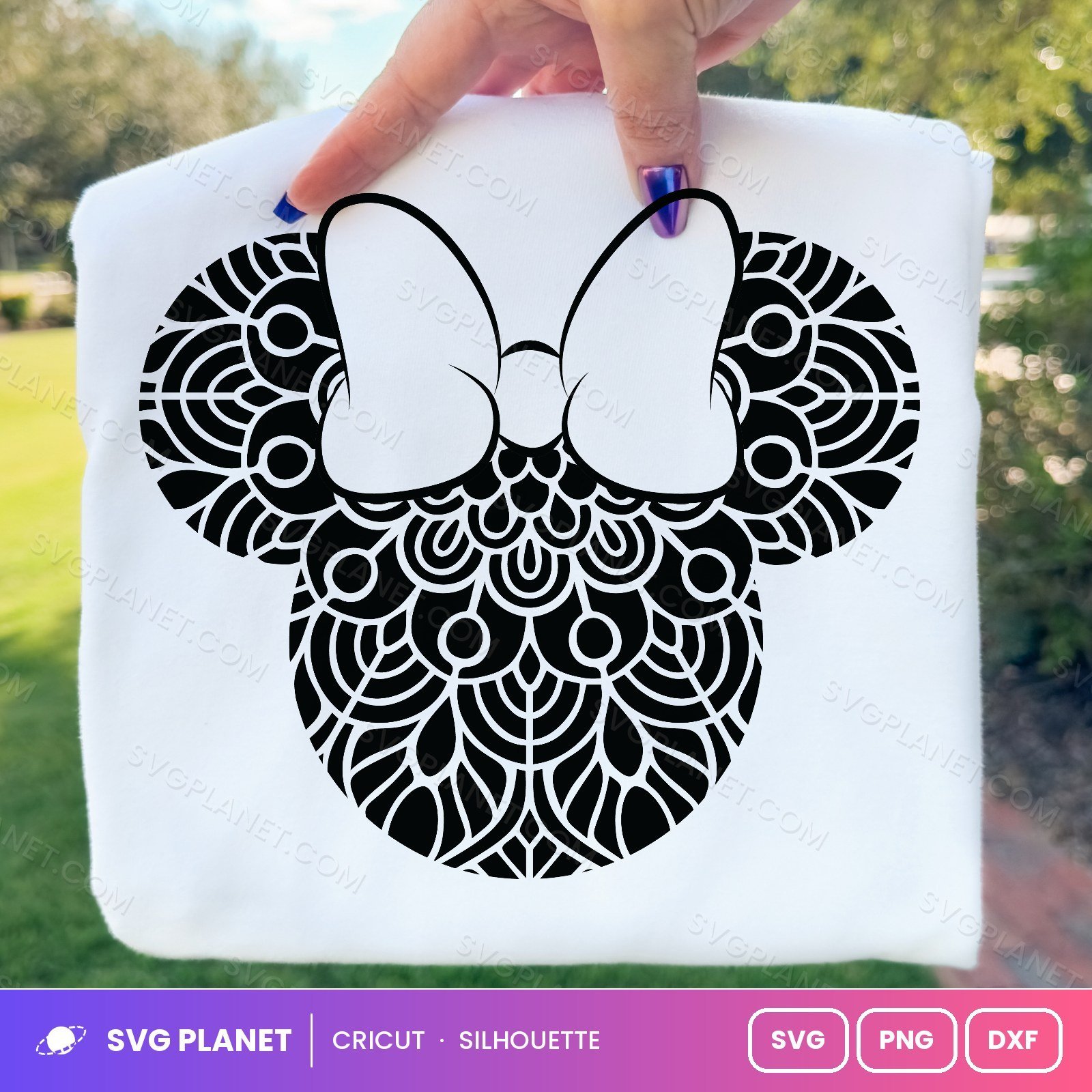 Minnie Mandala Free SVG PNG DXF