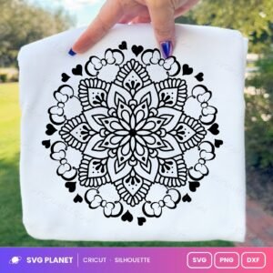 Minnie Mandala Heart Free SVG PNG DXF