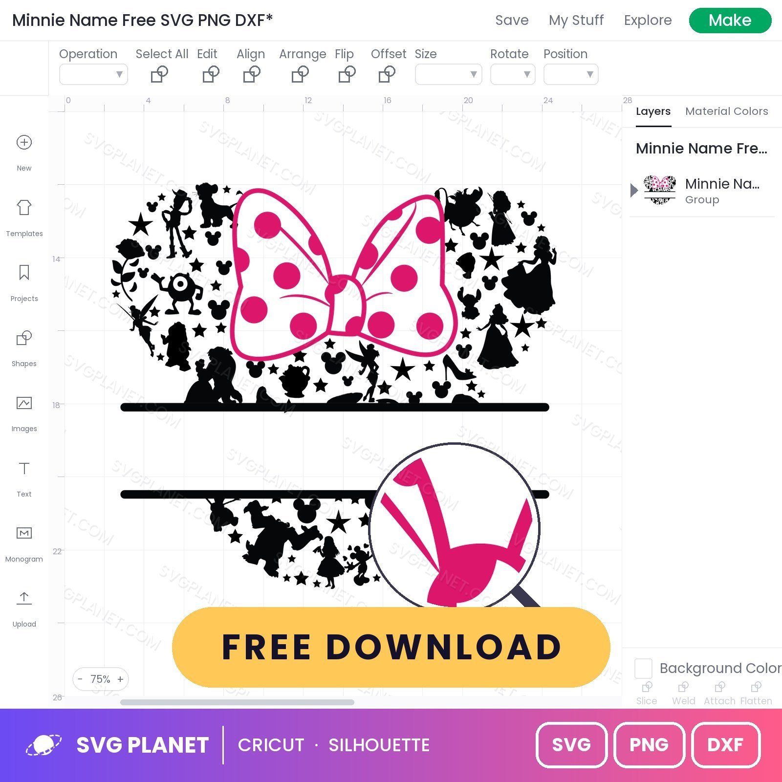 Minnie Name Free SVG PNG DXF - Image 3