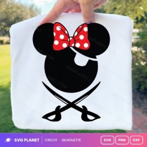 Minnie Pirate Free SVG PNG DXF