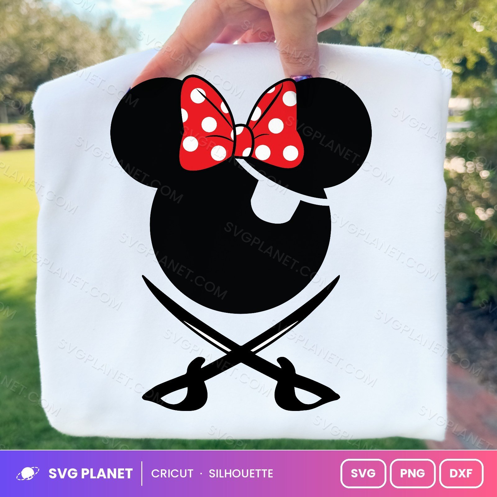 Minnie Pirate Free SVG PNG DXF