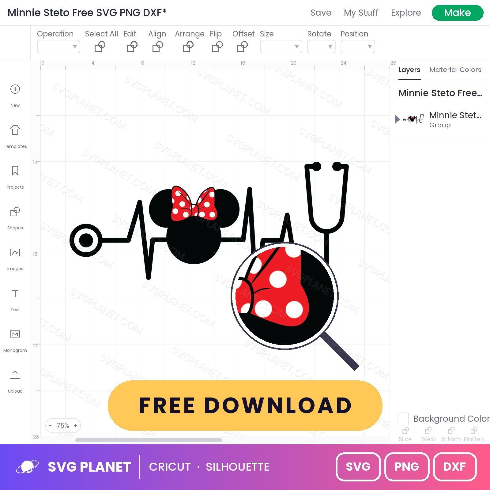 Minnie Steto Free SVG PNG DXF - Image 3