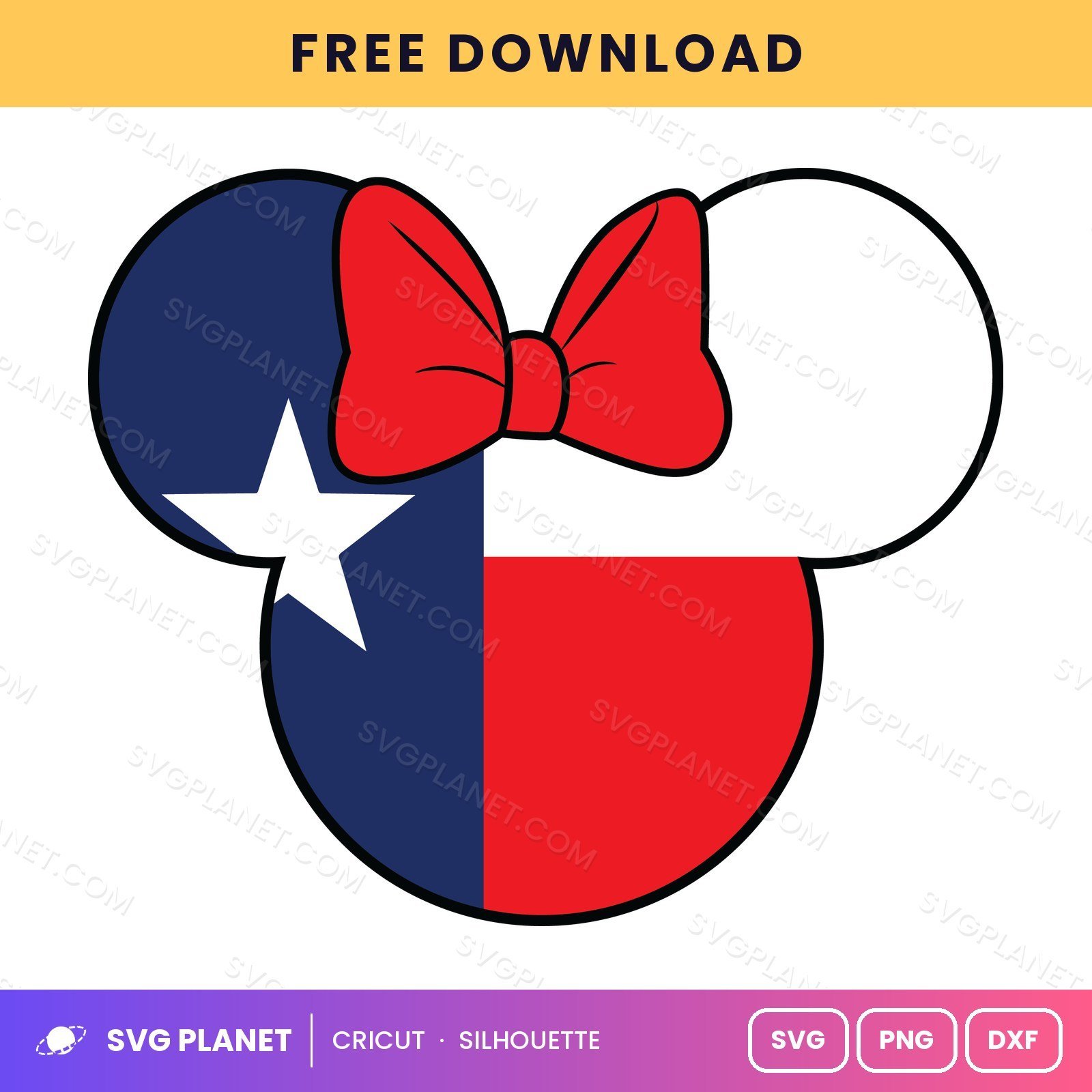 Minnie Texas Free SVG PNG DXF - Image 2