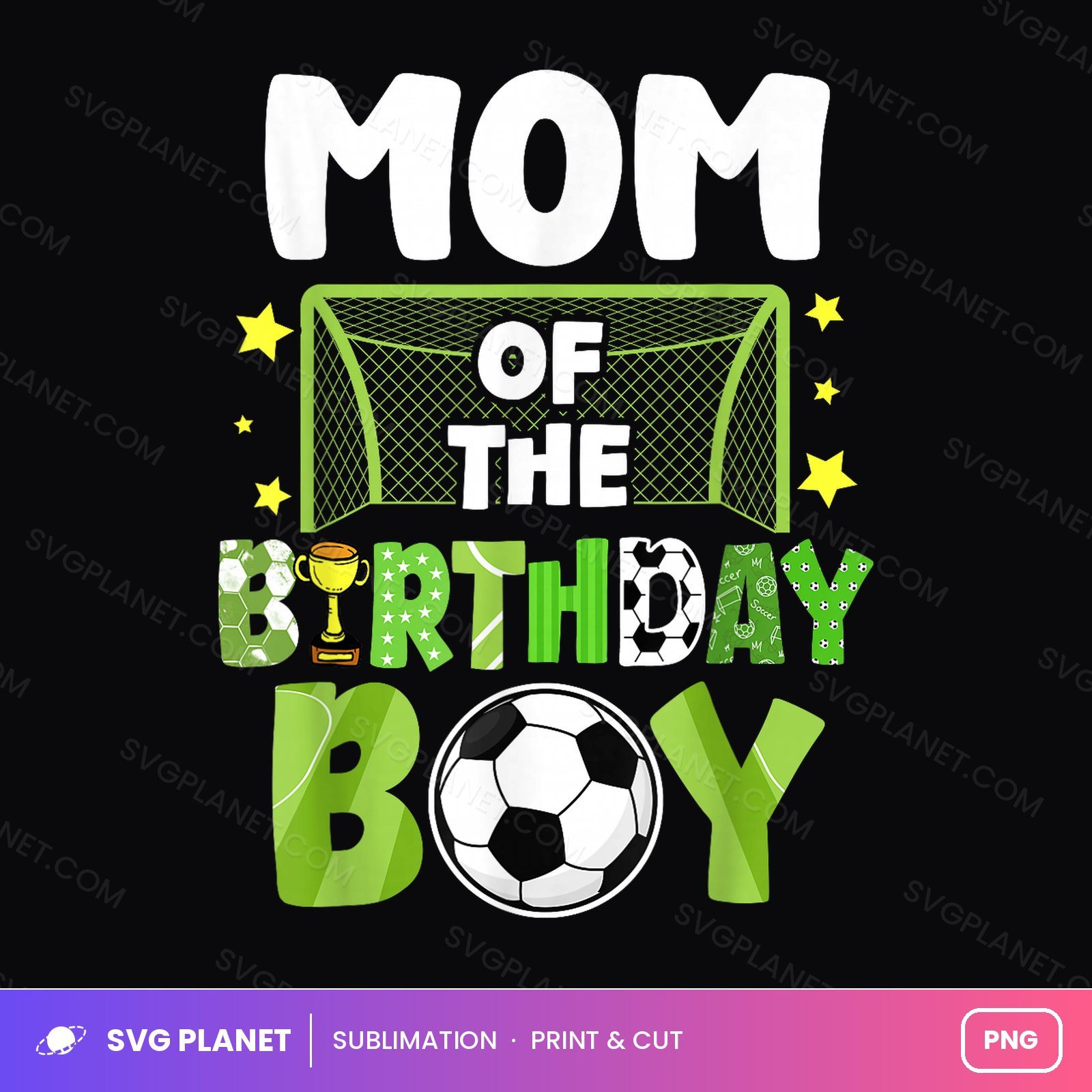 Mom Of The Soccer Birthday Boy PNG