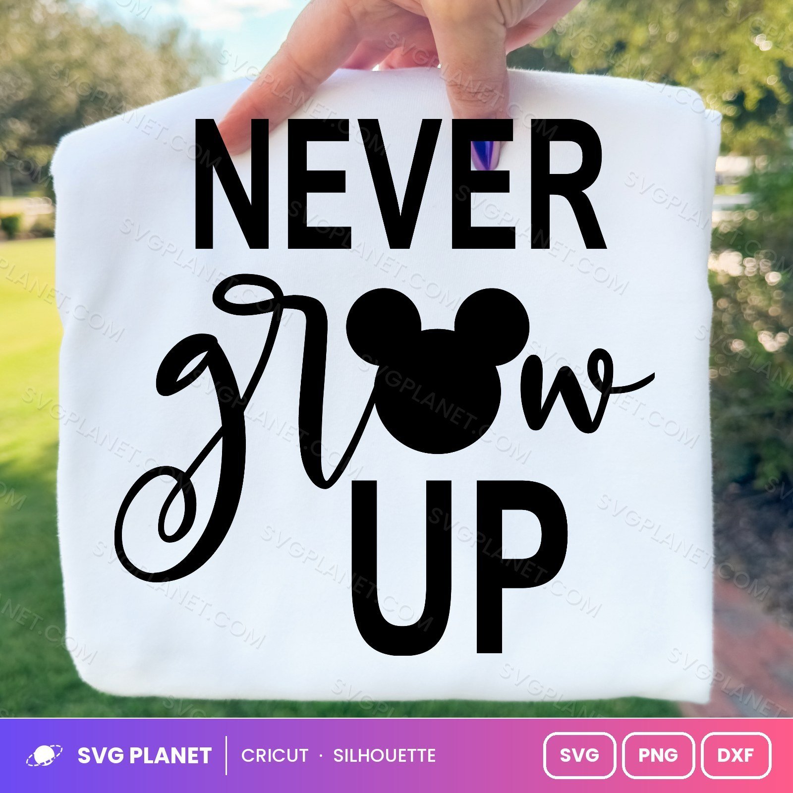 Never Grow Up Free SVG PNG DXF
