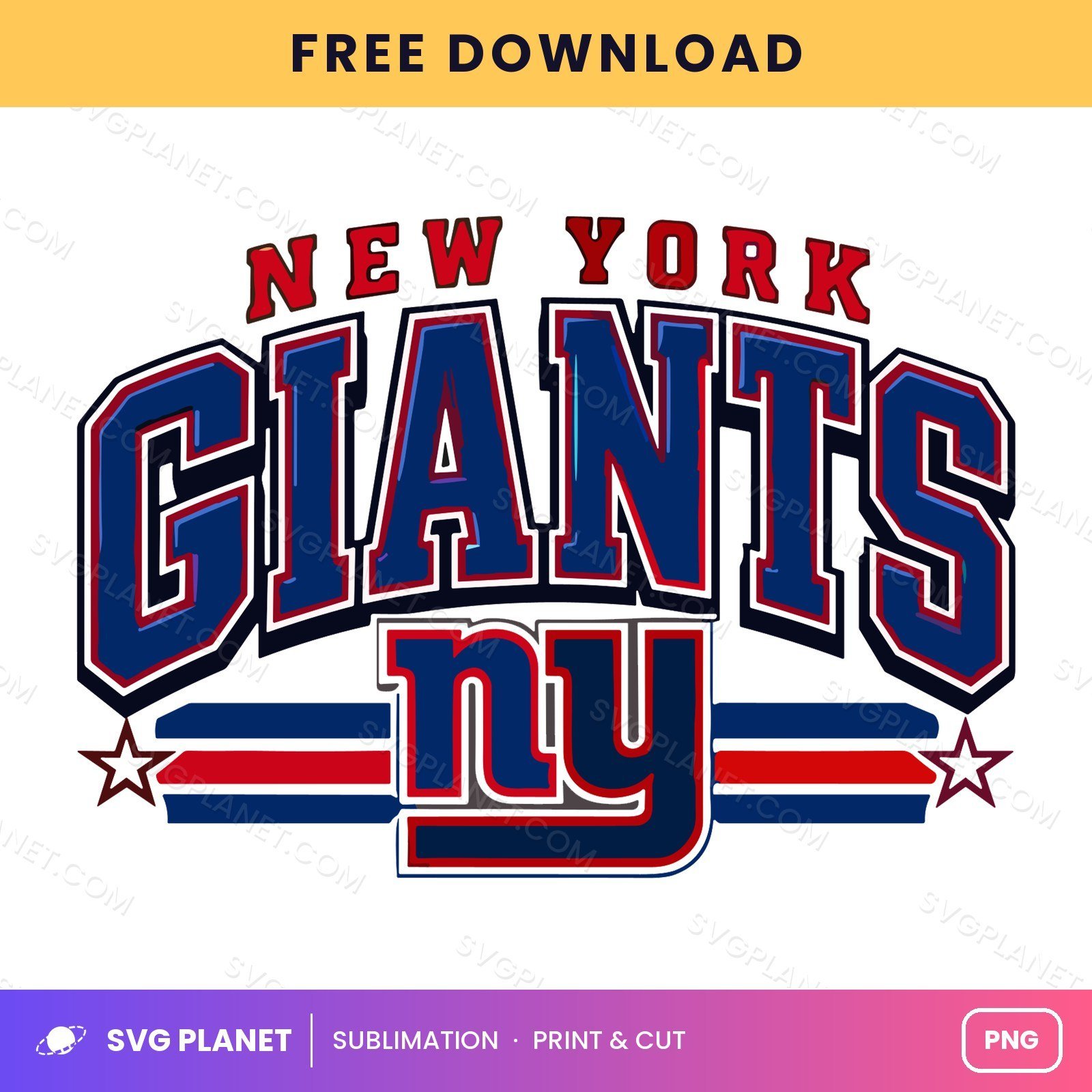 New York Giants Football Logo Sublimation Free PNG