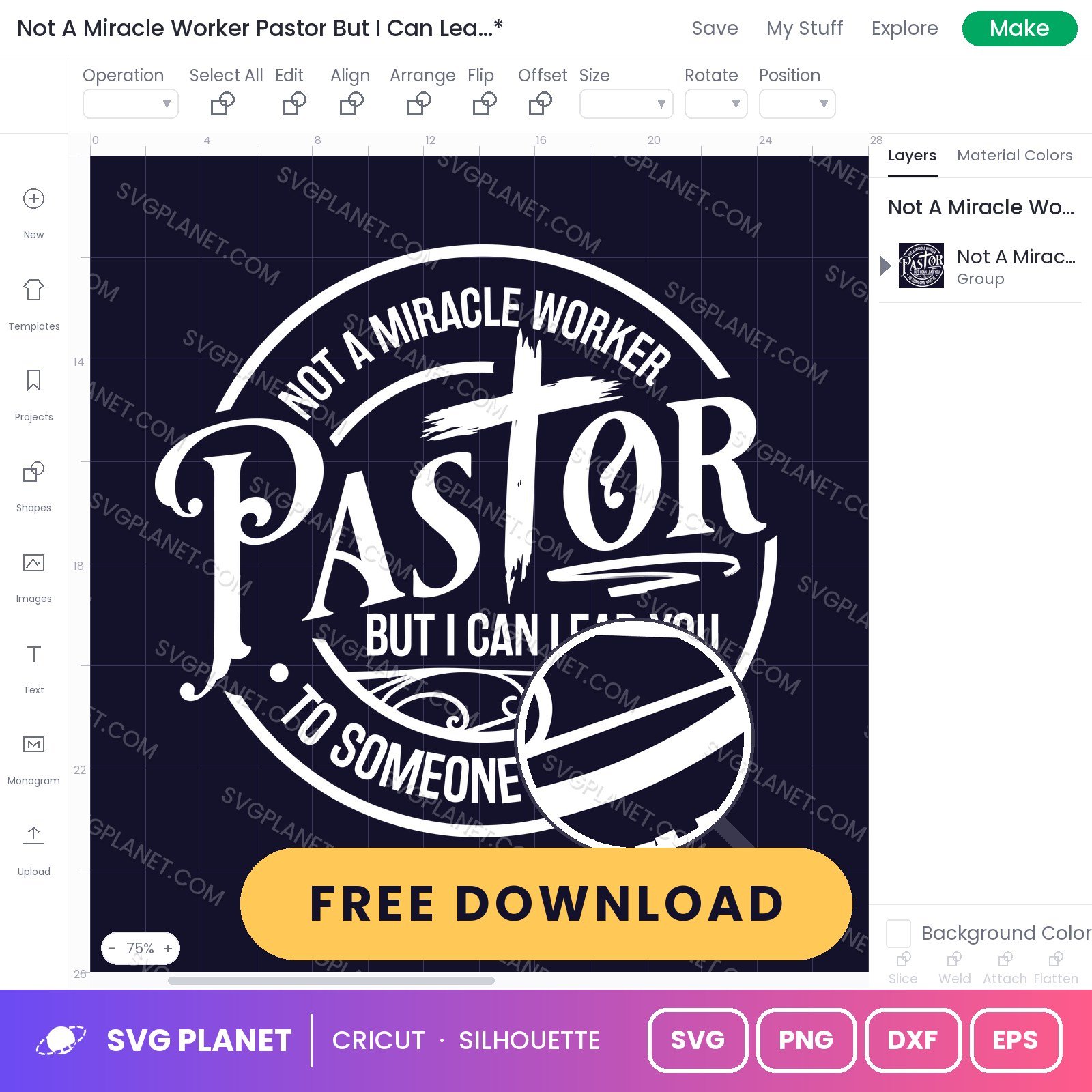 Not A Miracle Worker Pastor But I Can Lead You To Someone Who Is Wh Free SVG PNG DXF - Image 2