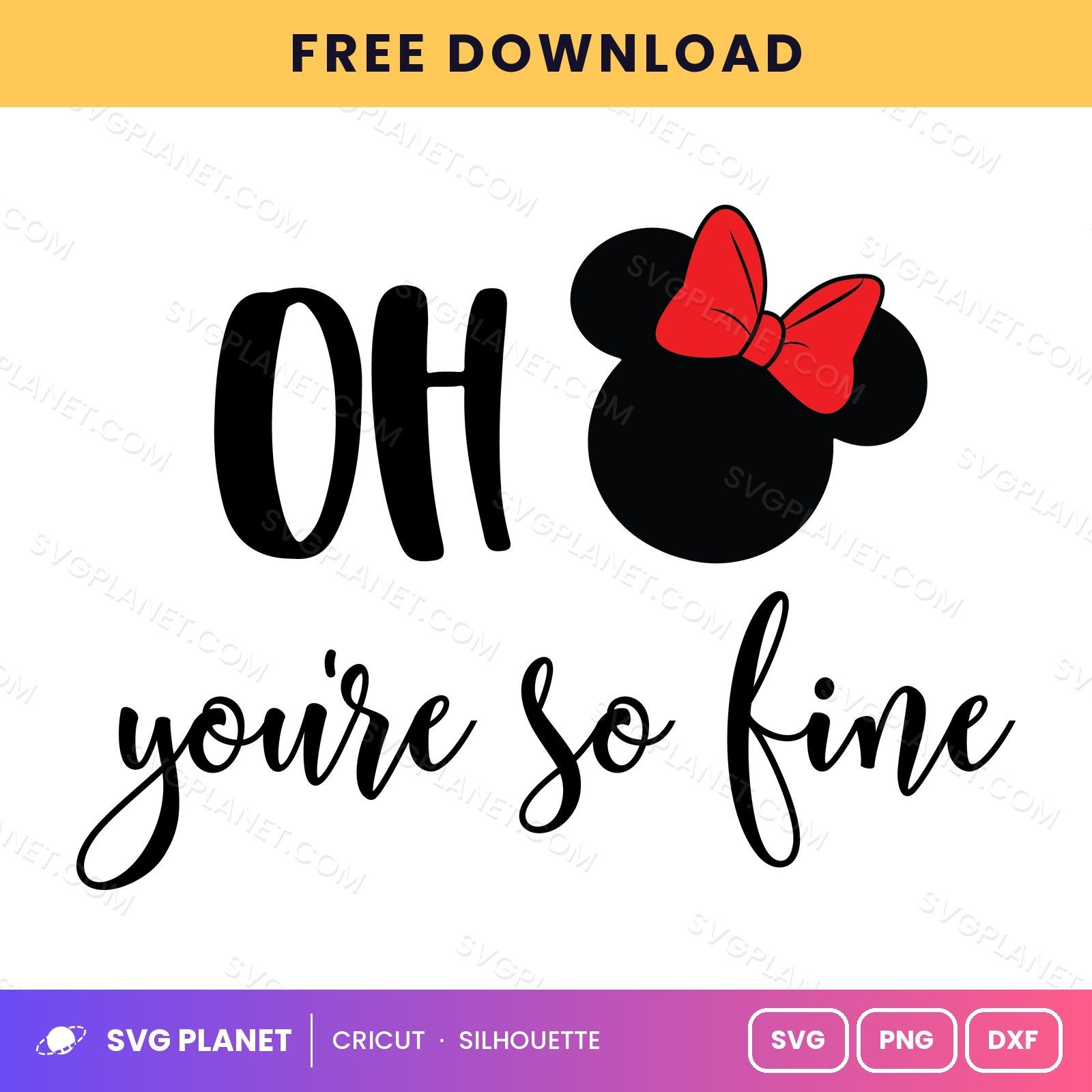 Oh Minnie Youre So Fine Free SVG PNG DXF - Image 2