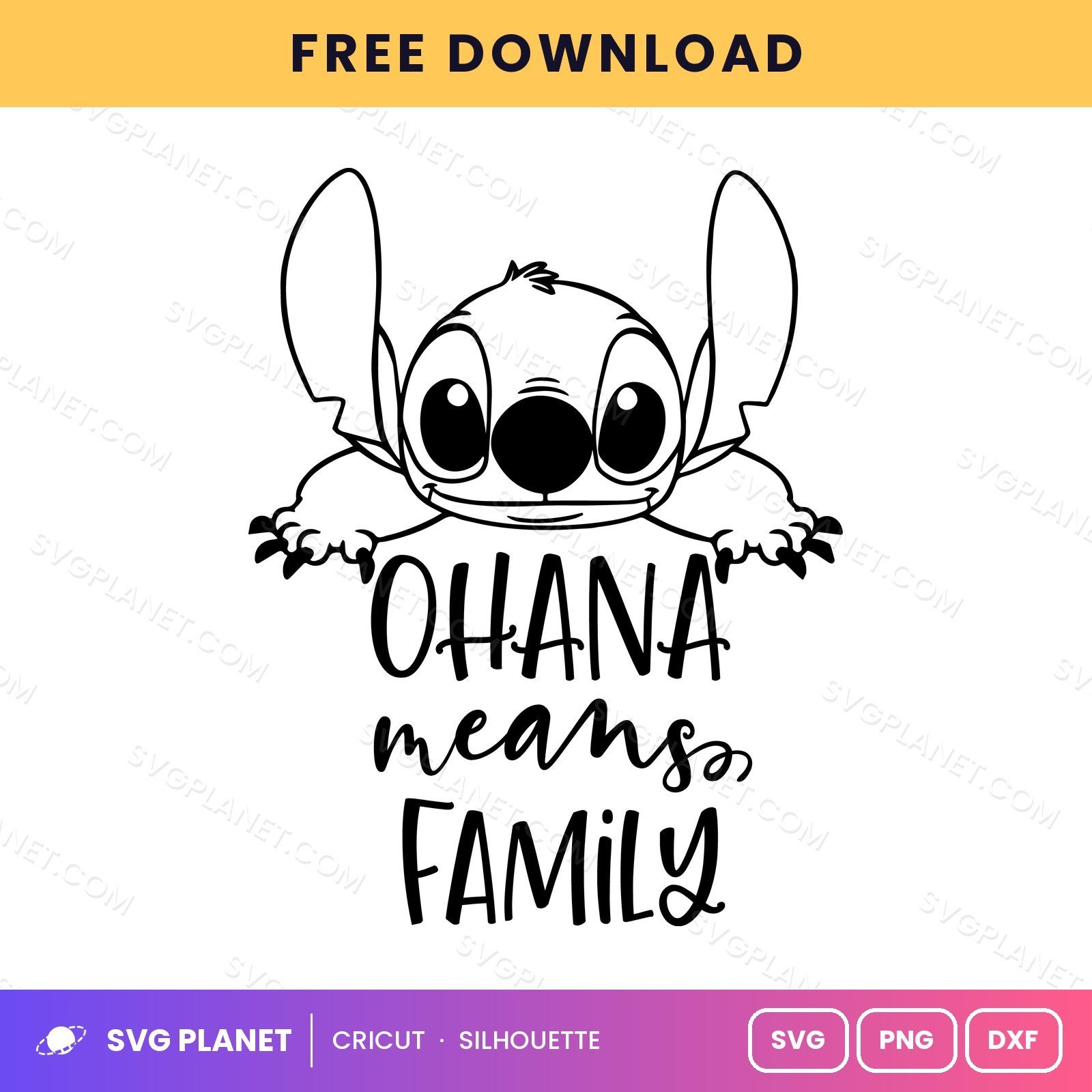 Ohana Means Family 2 Free SVG PNG DXF - Image 2