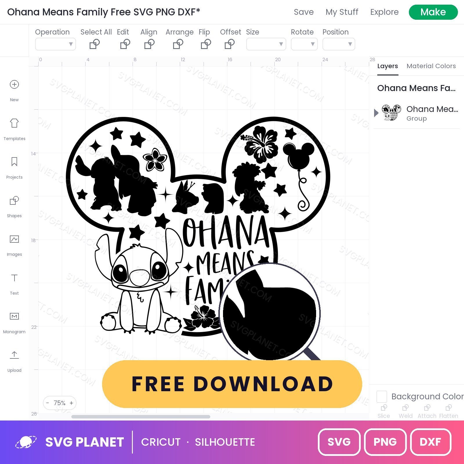Ohana Means Family Free SVG PNG DXF - Image 3
