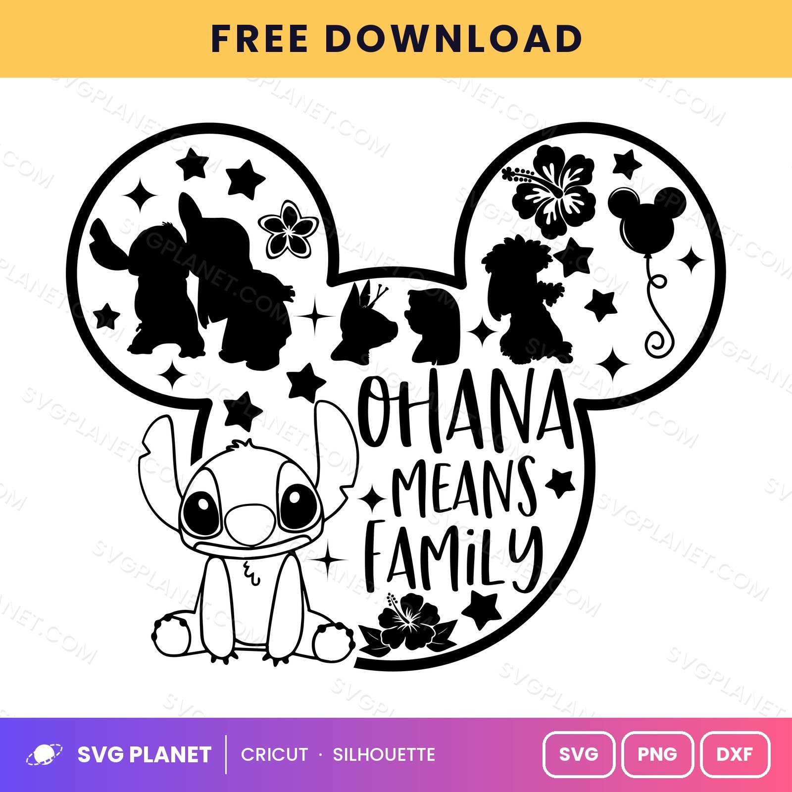 Ohana Means Family Free SVG PNG DXF - Image 2