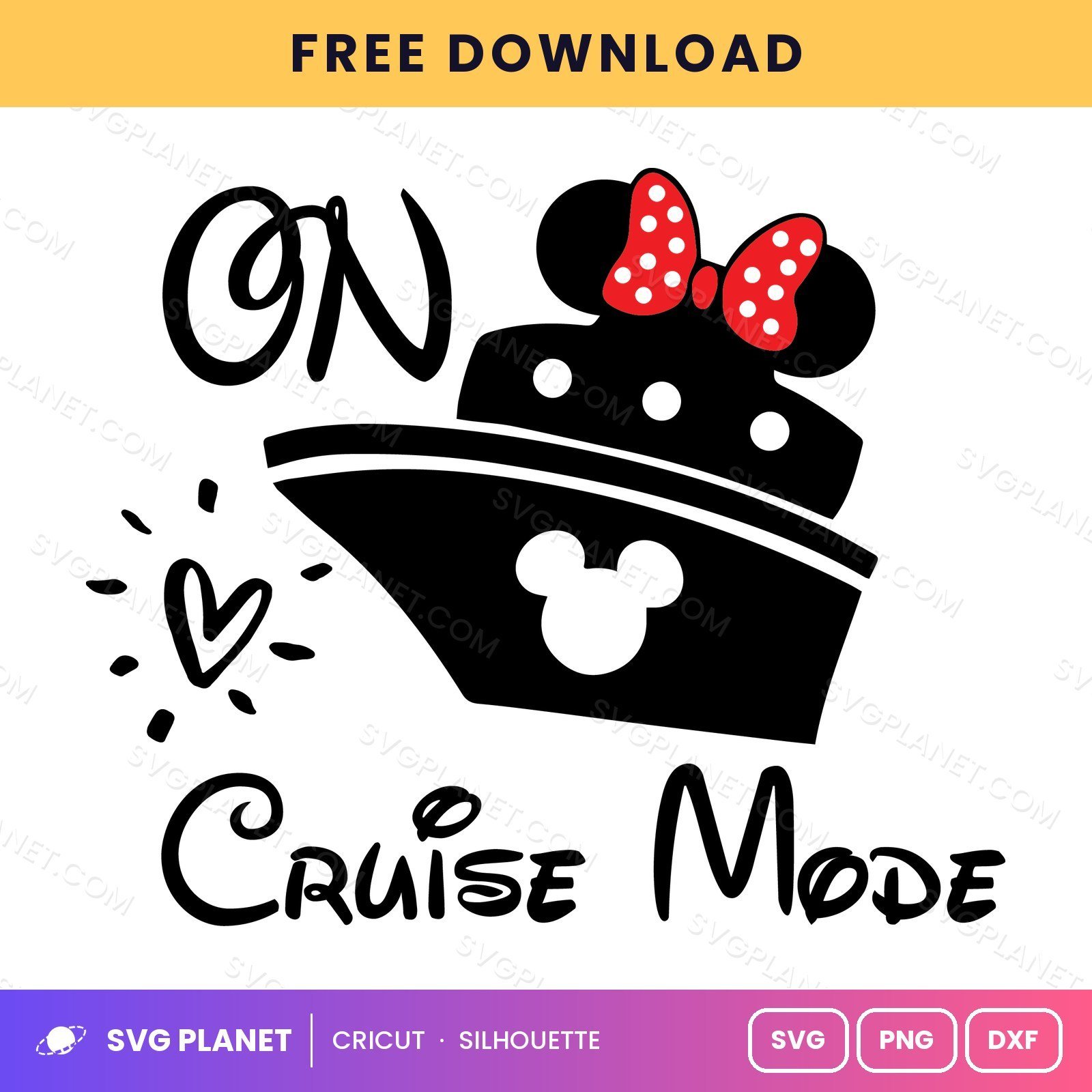 On Cruise Mode Free SVG PNG DXF - Image 2