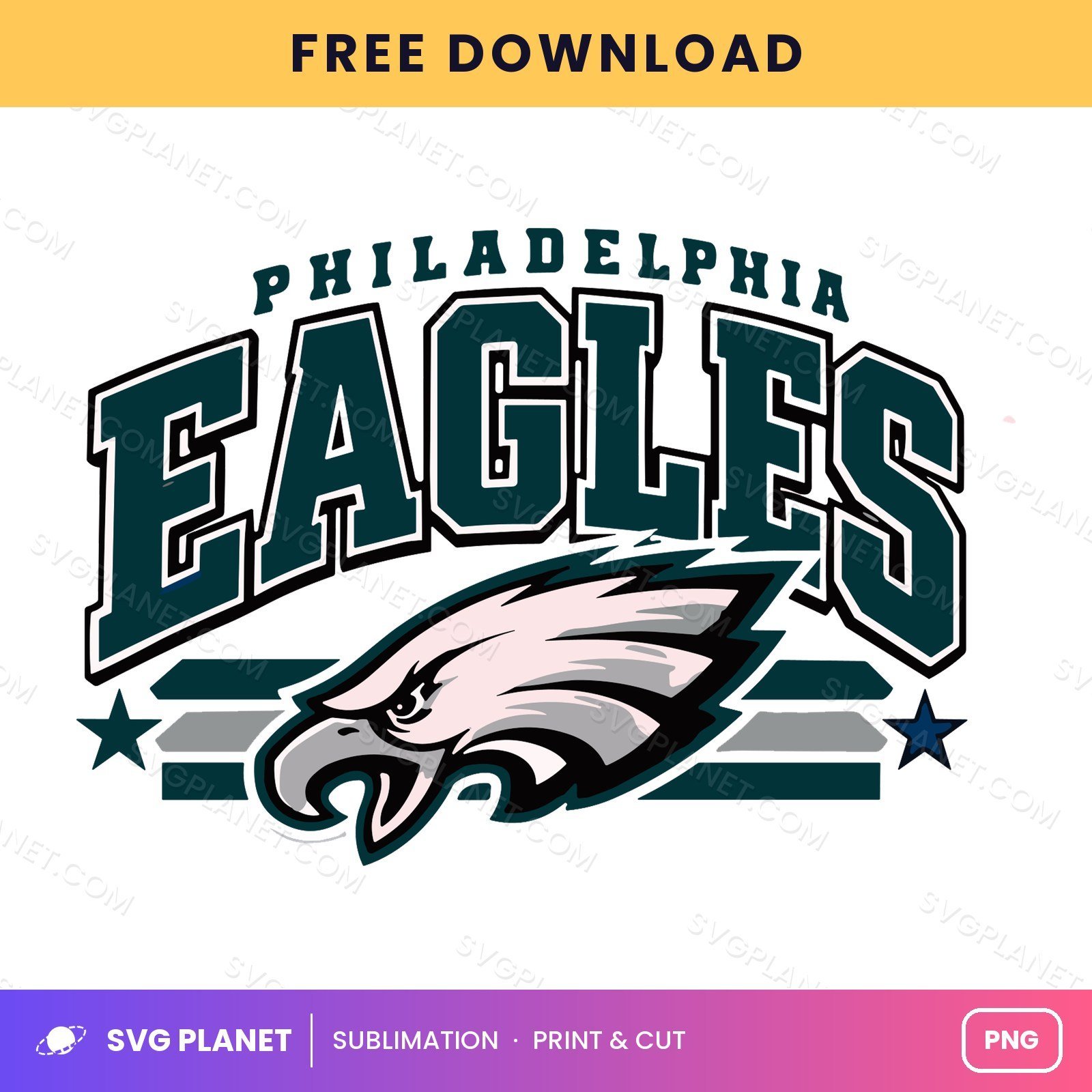 Philadelphia Eagle Football Logo Sublimation Free PNG