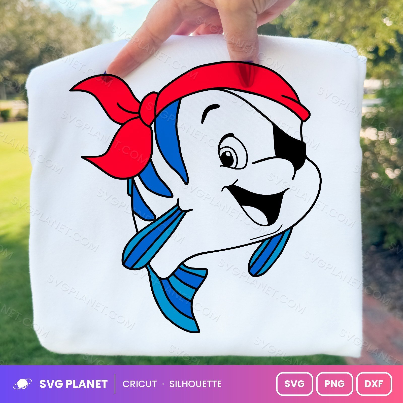 Pirate Flounder Free SVG PNG DXF