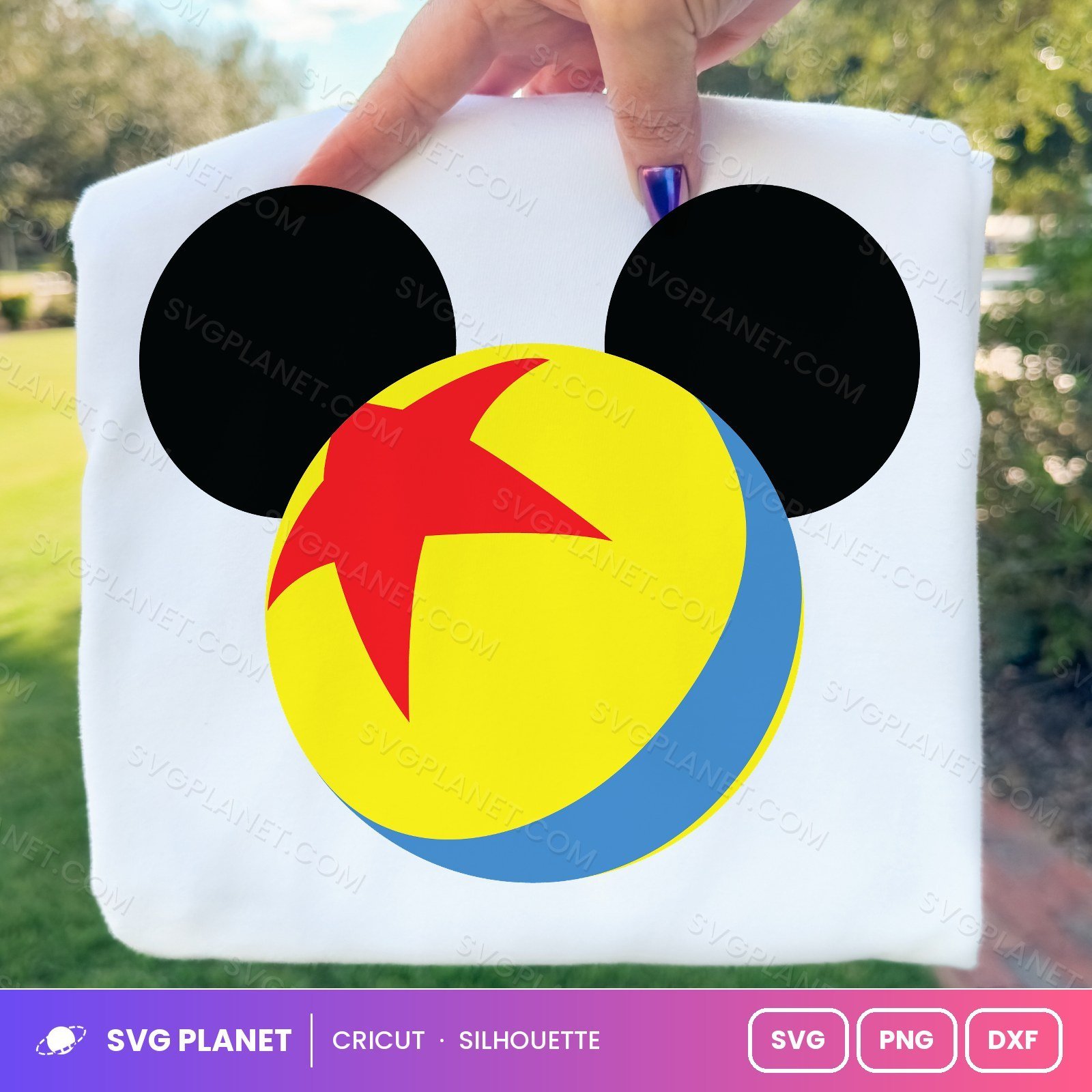 Pixar Luxo Balls With Mickey Ears Free SVG PNG DXF