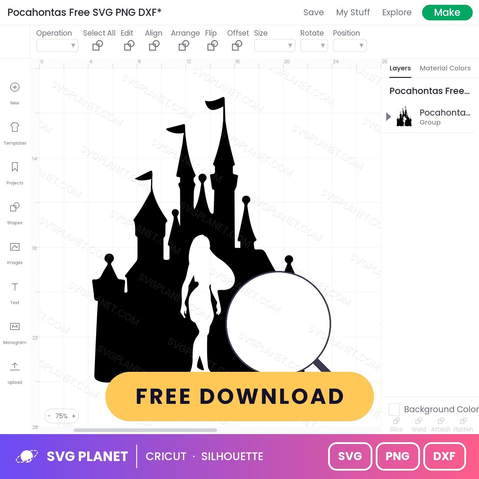 Pocahontas Free SVG PNG DXF - Image 3