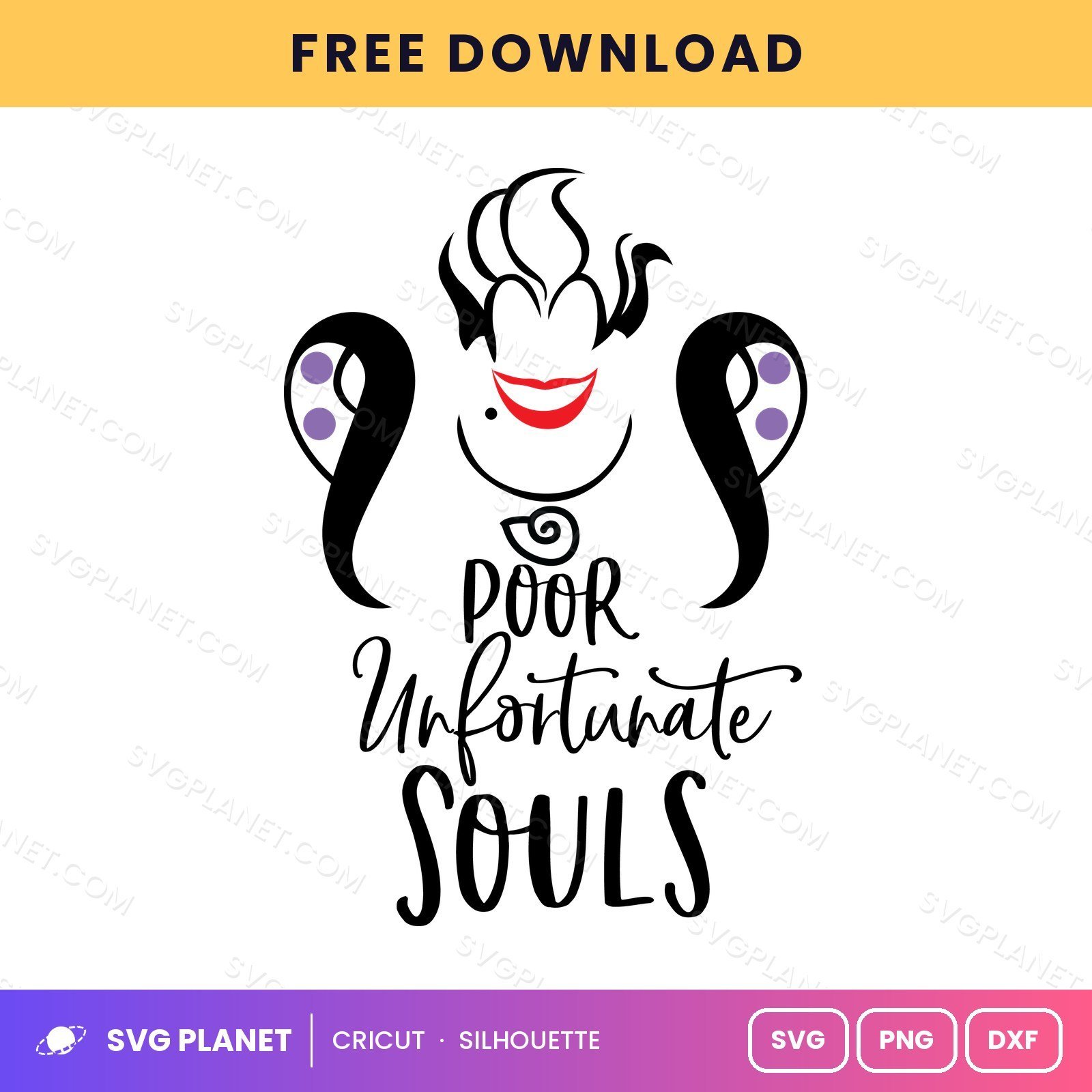 Poor Unfortunate Souls Free SVG PNG DXF - Image 2