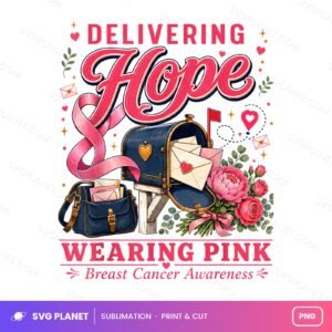 Postal Clerk Breast Cancer Awareness PNG