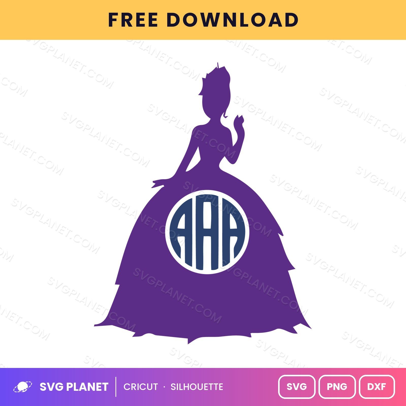 Princess Free SVG PNG DXF - Image 2