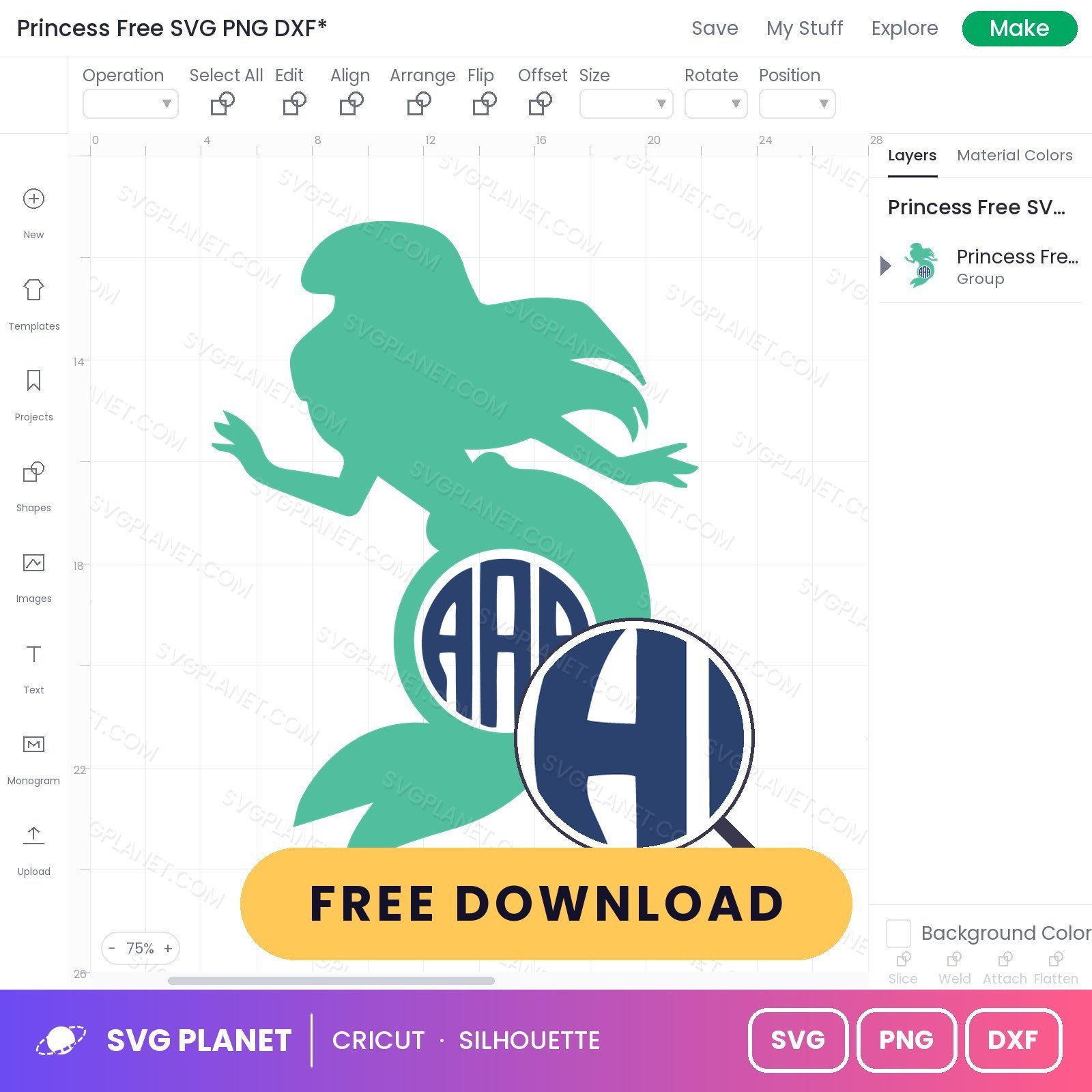 Princess Free SVG PNG DXF - Image 3