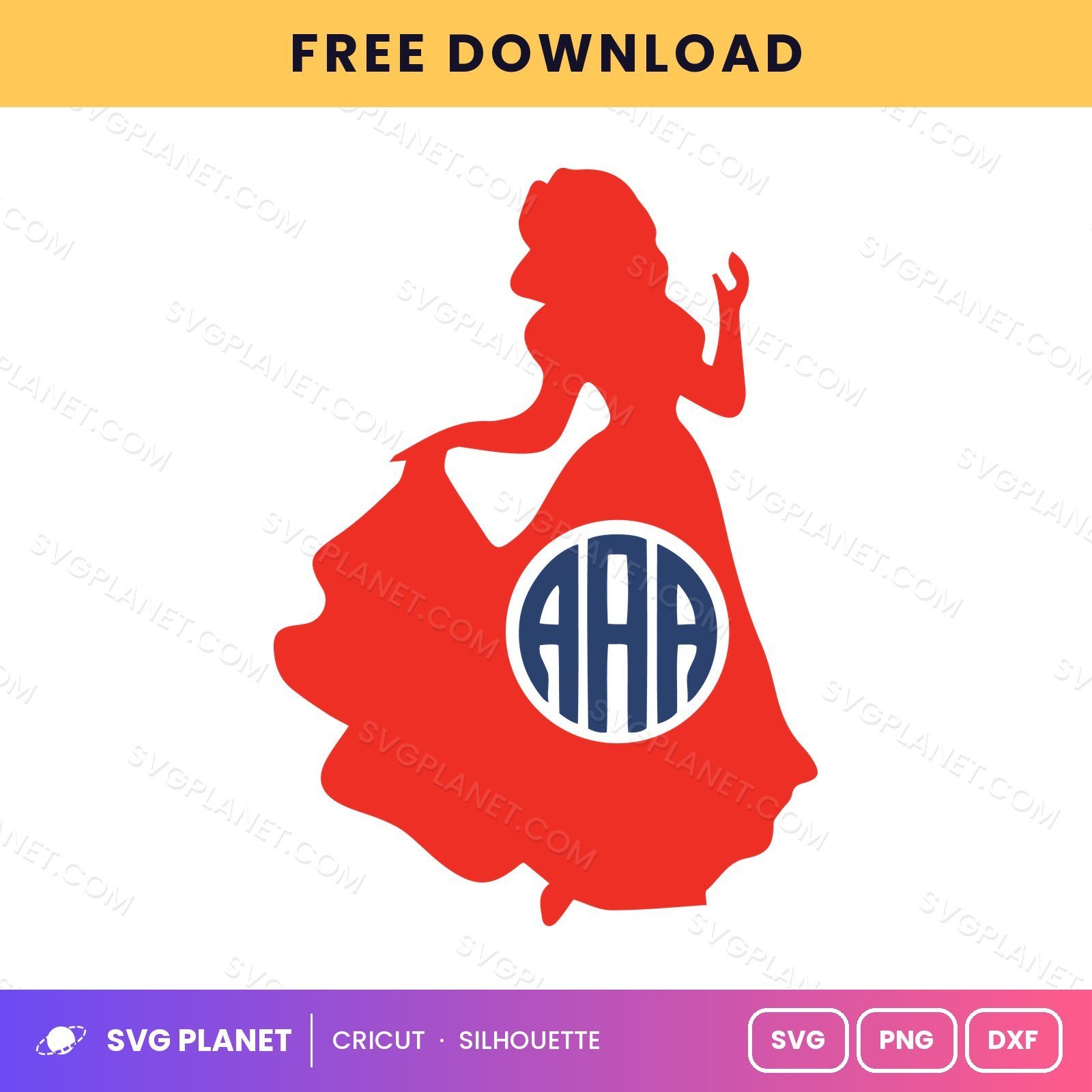 Princess Free SVG PNG DXF - Image 2