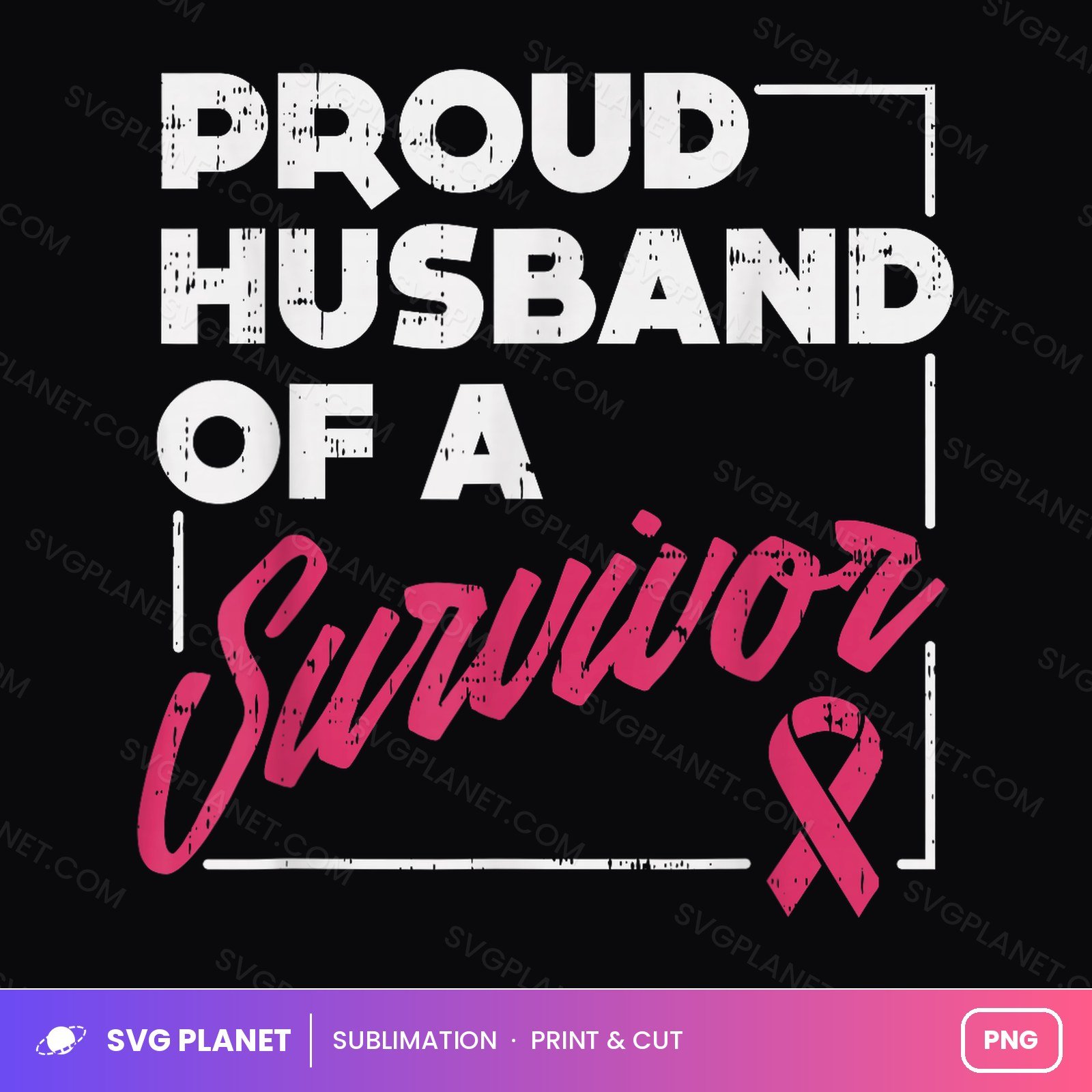 Proud Husband Of Survivor Breast Cancer Awareness PNG