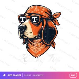 Rocky Top Hound Dog, Tennessee Vols Artwork, Tennessee Football Sublimation NFL PNG