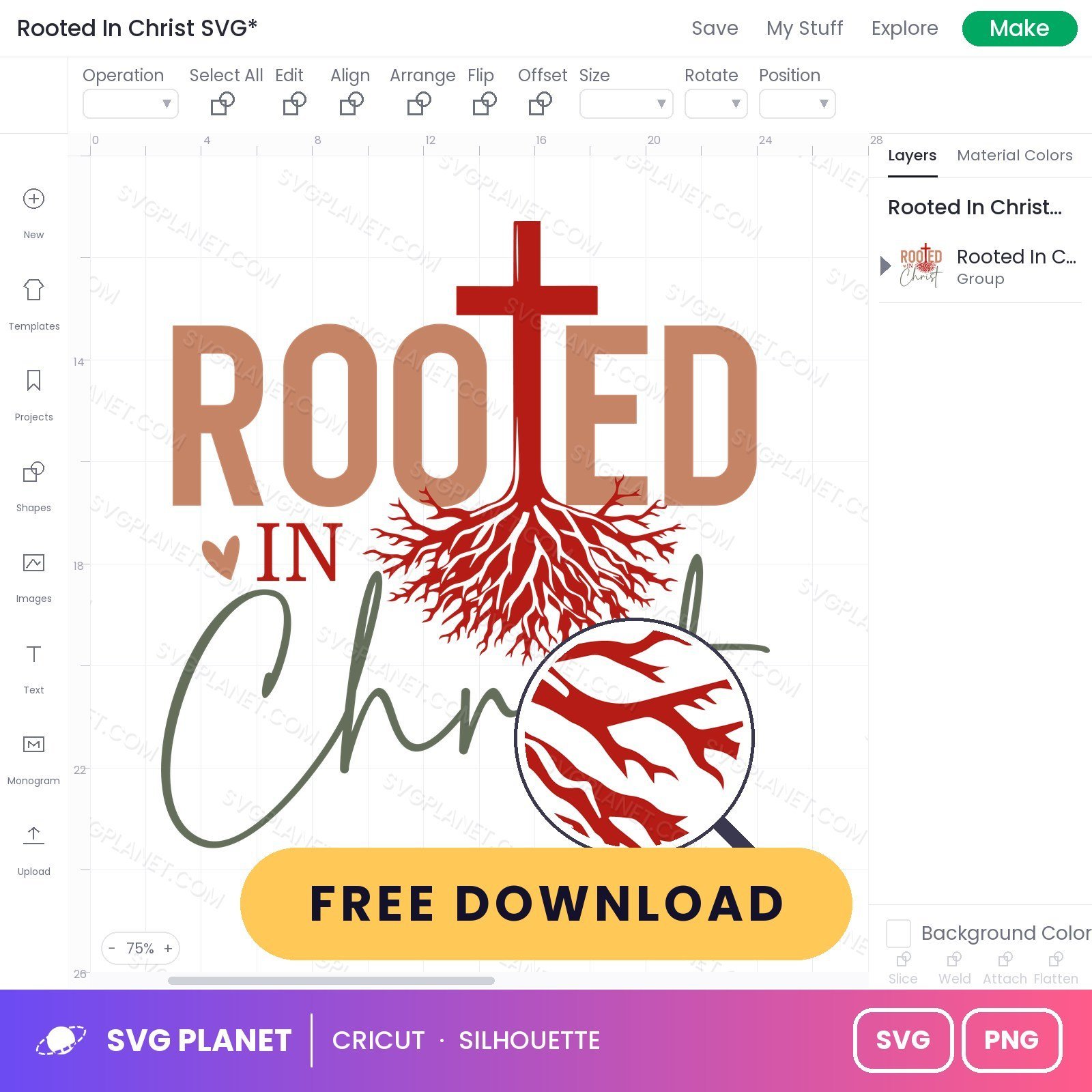Rooted In Christ SVG - Image 2