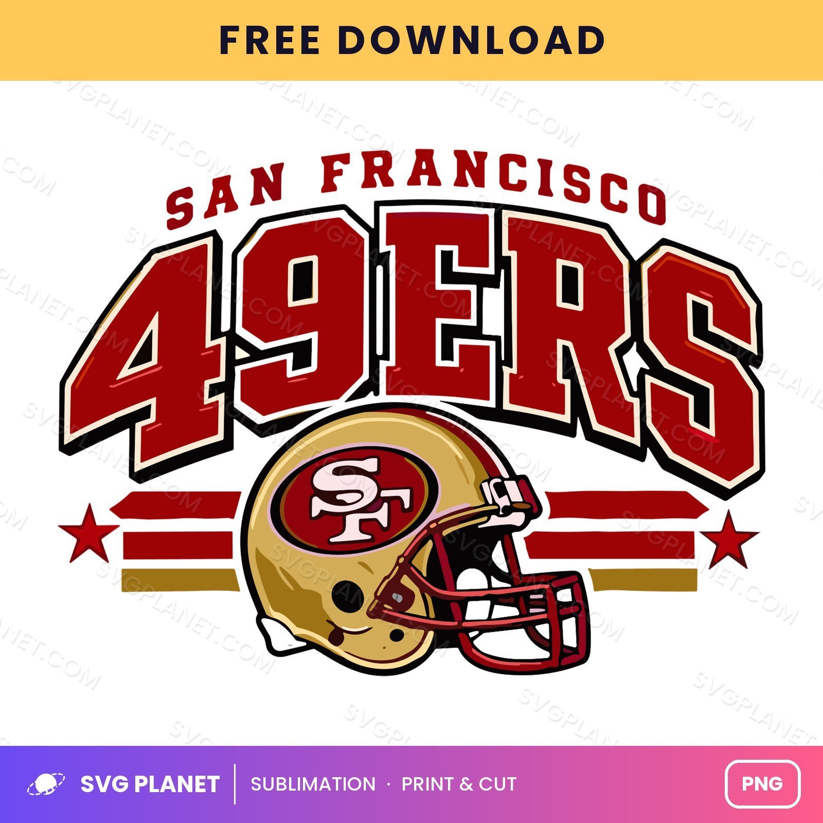 San Francisco 49ers Football Logo Sublimation Free PNG