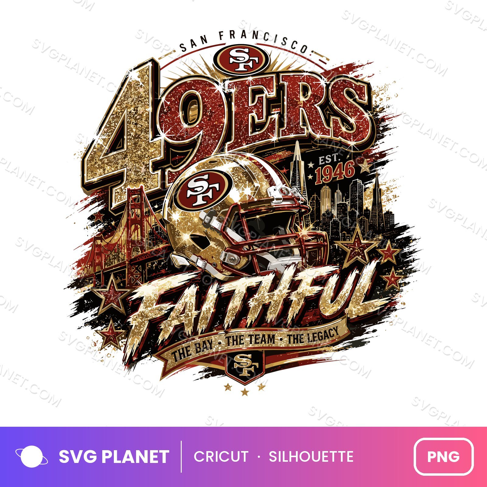 San Francisco 49ers Football Shirt Design, Faithful Game Day Graphic