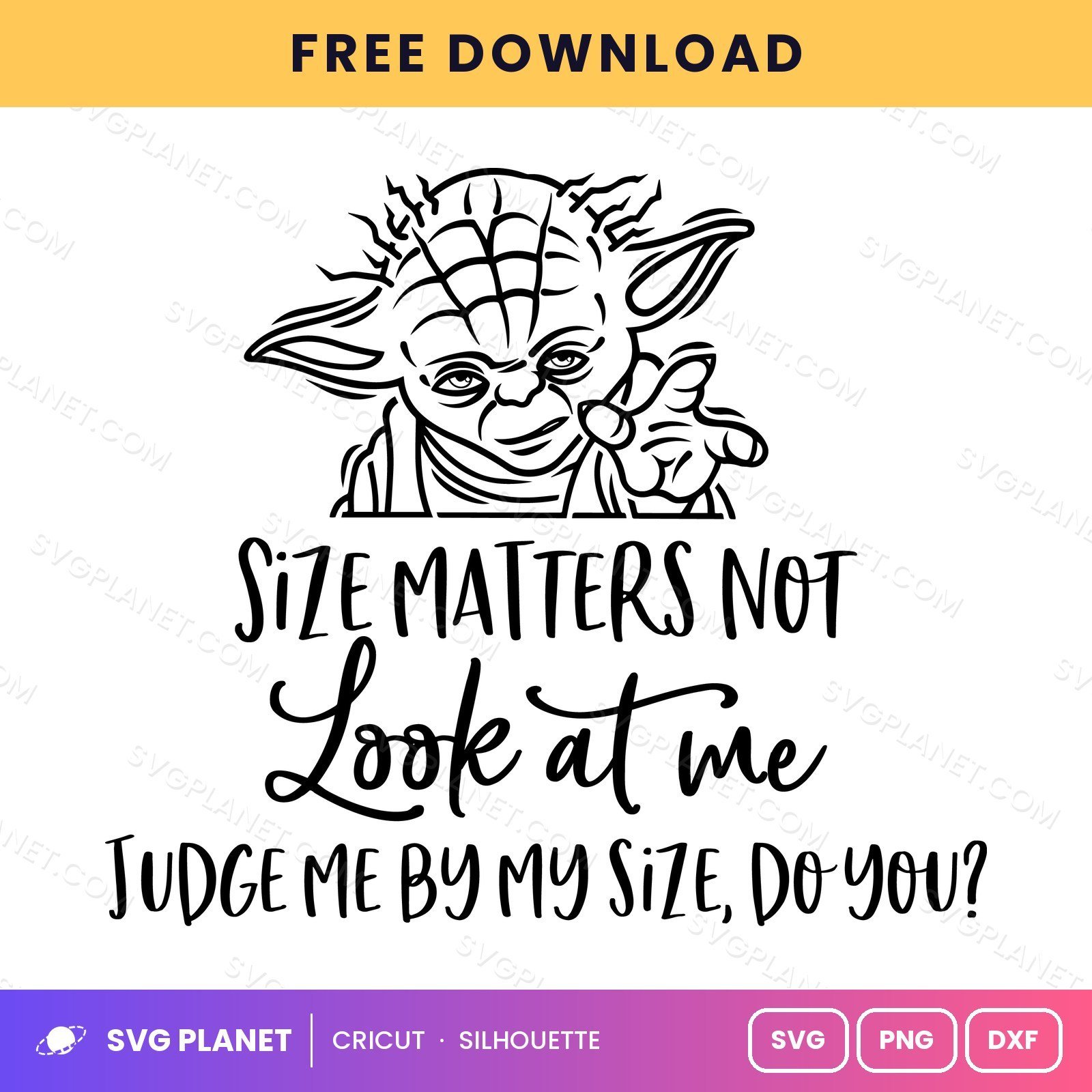Size Matters Not Free SVG PNG DXF - Image 2