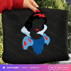 Snow White Silhouette Colour Free SVG PNG DXF