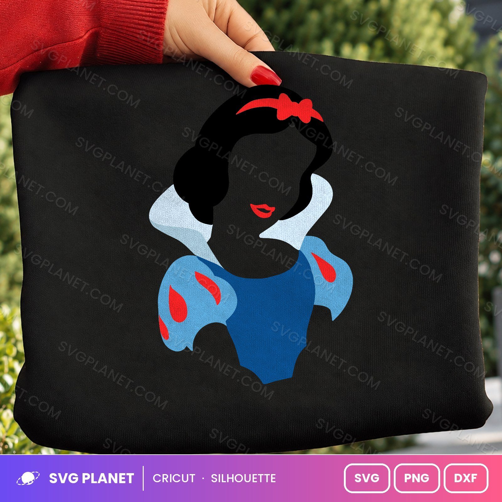 Snow White Silhouette Colour Free SVG PNG DXF
