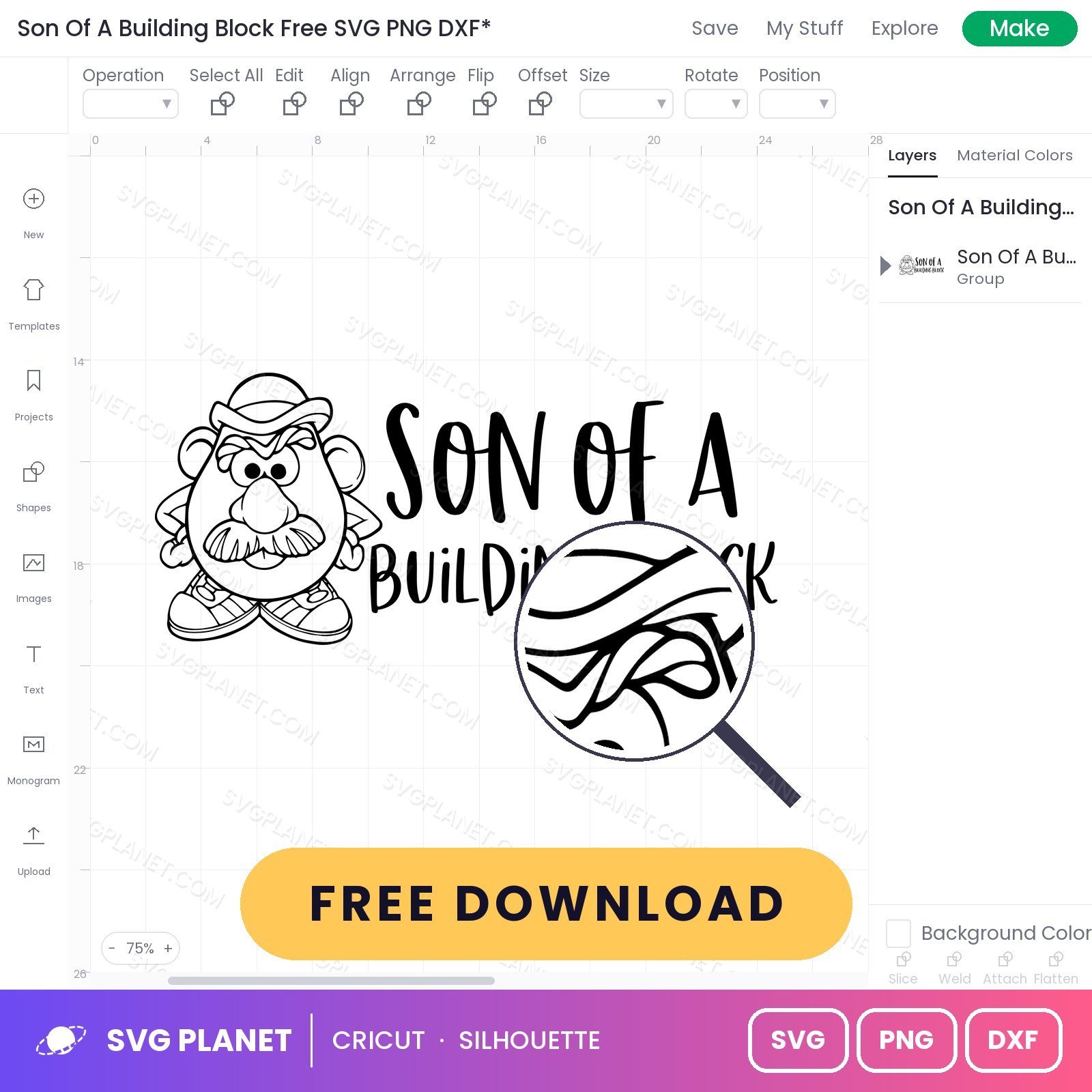 Son Of A Building Block Free SVG PNG DXF - Image 3